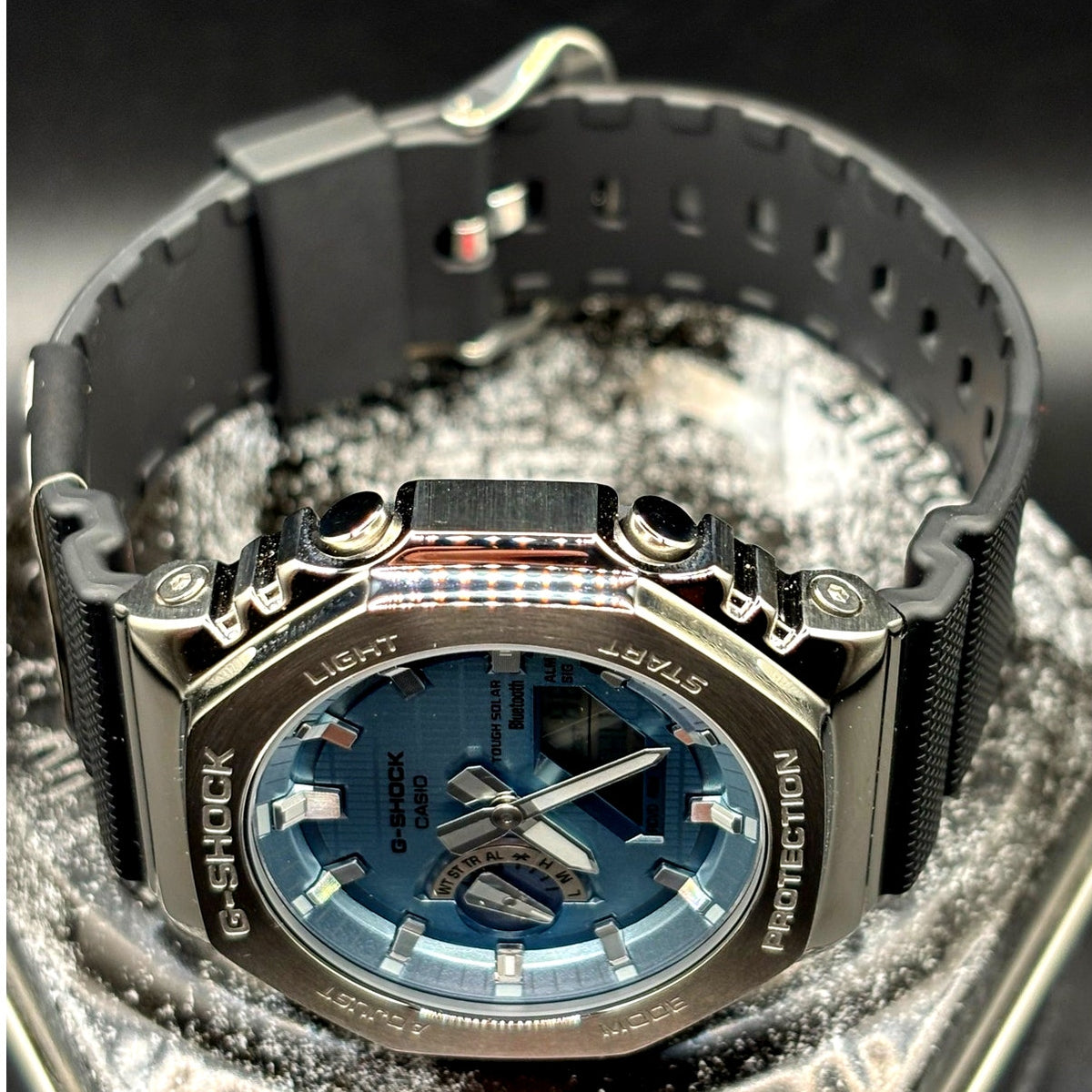 Casio G-Shock G-Steel GBM2100A-1A2 Tough Solar Bluetooth Blue Dial Watch NIB