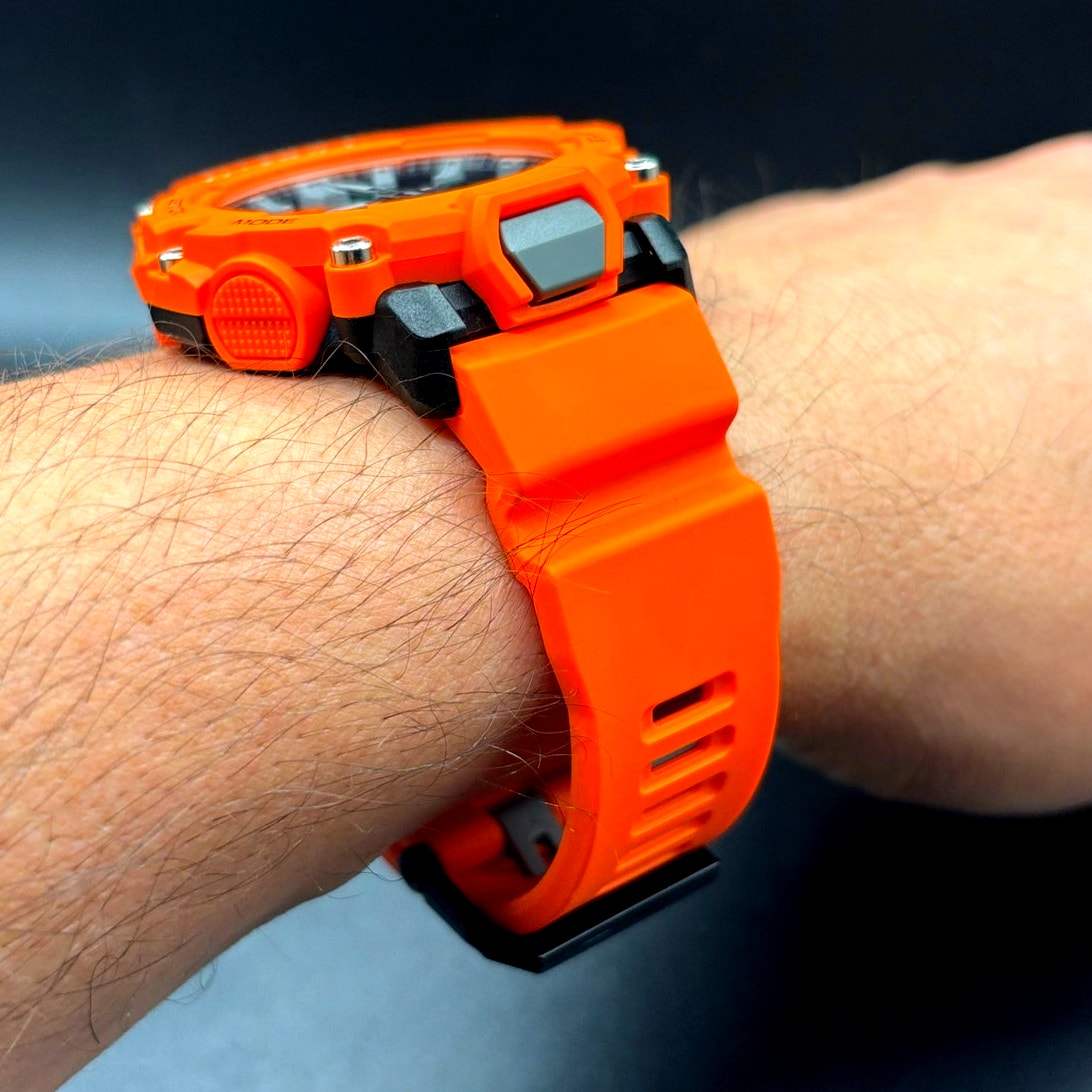 Casio G-Shock GA-2200M-4A Carbon Core Guard Orange Analog Digital Watch