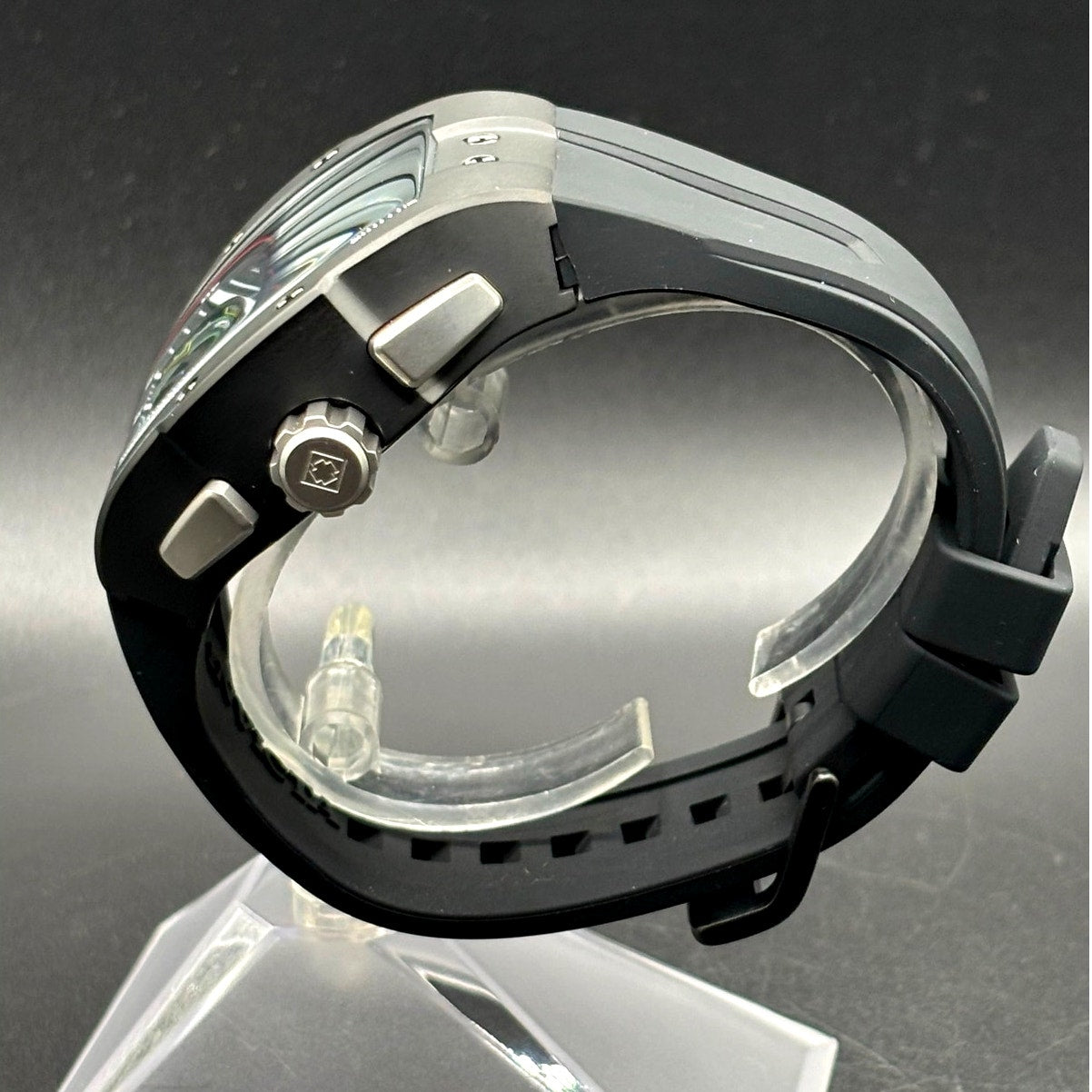 Invicta Racing Gridlock 48027 Chronograph 47mm Black Silicone Men's Watch NIBWT