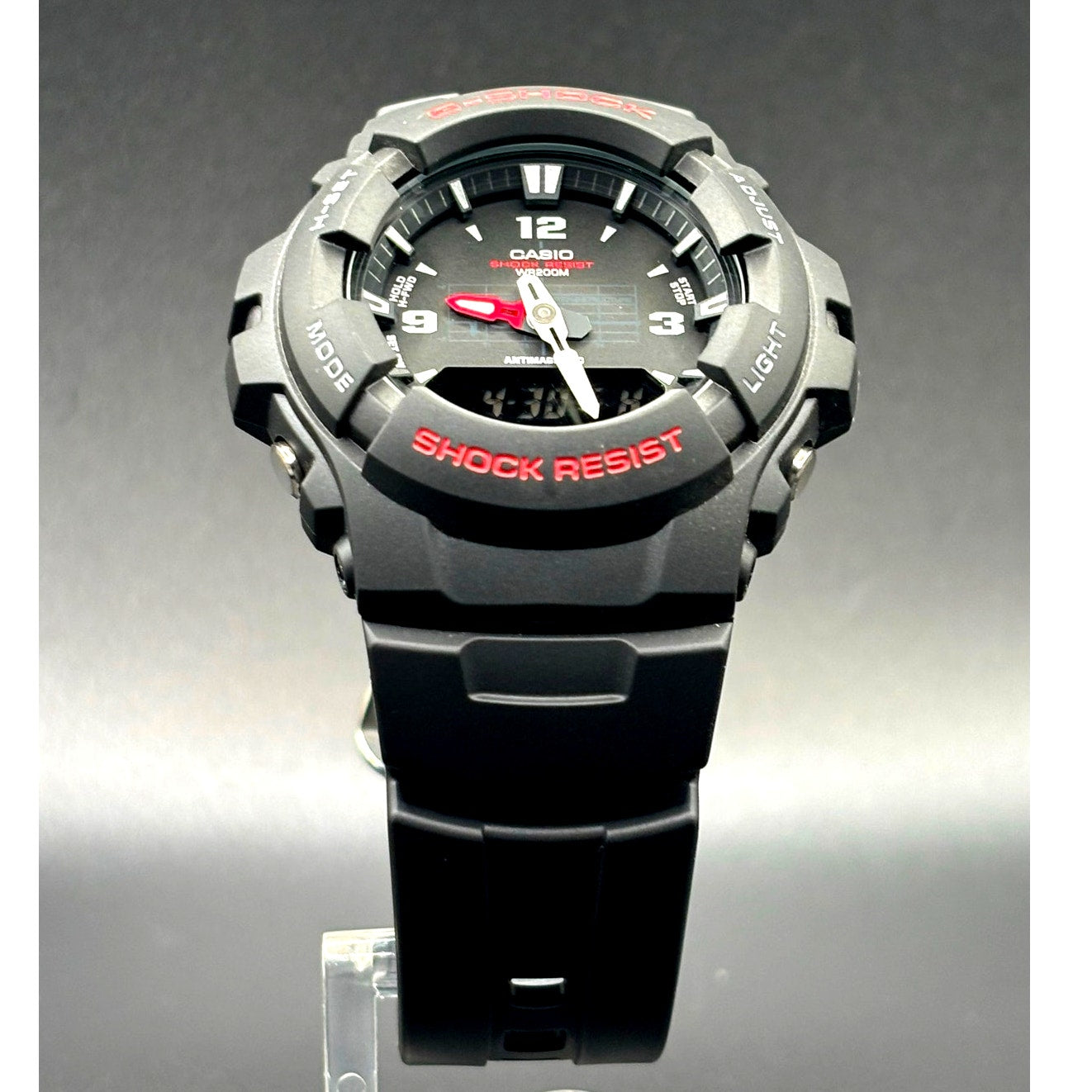 Casio G-Shock G100-1BV Analog Digital Black Red 200M Men's Watch New