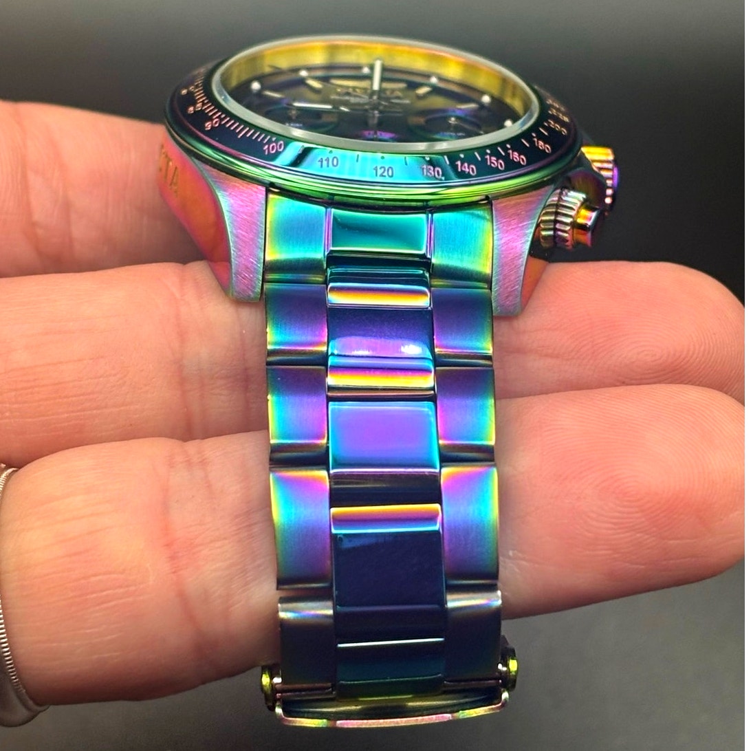Invicta Speedway 23941 Rainbow MOP Chronograph 40mm Unisex Watch NIB