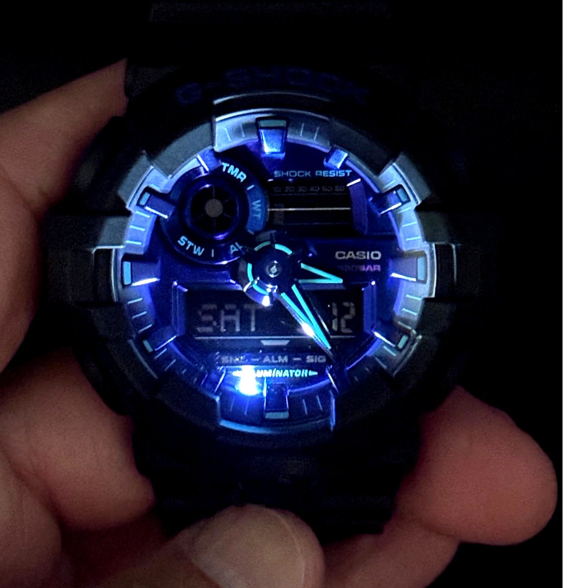 Casio G-Shock GA700VB-1A Virtual Blue Analog Digital Men’s Watch