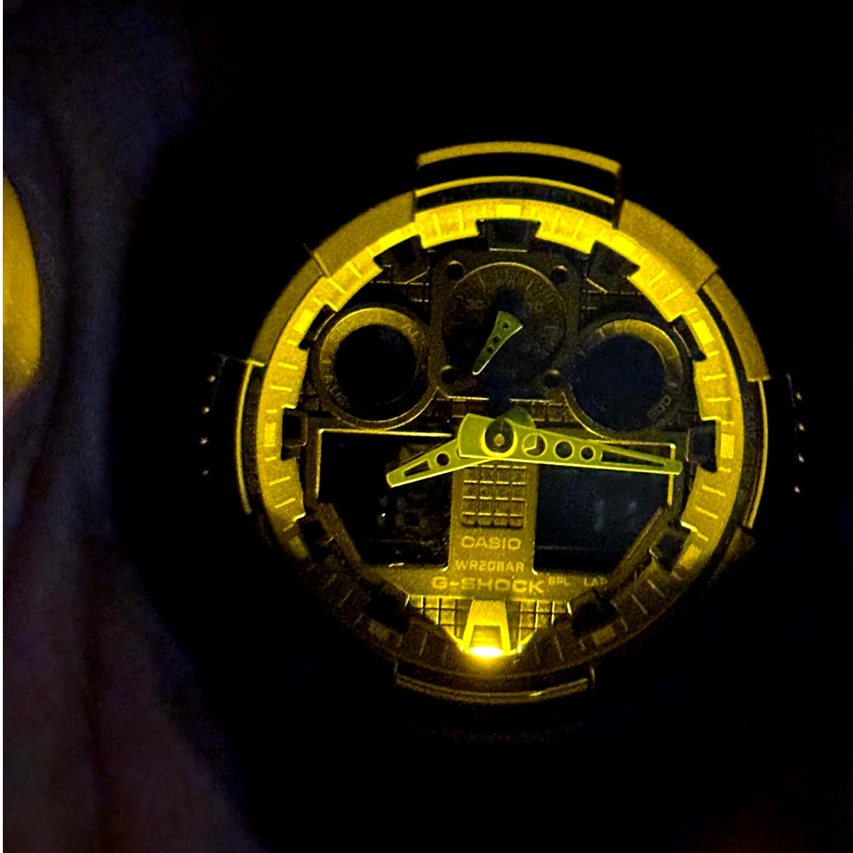 Casio G-Shock GA-100C-1A3 Black Green Analog Digital 200M 51mm Men's Watch NIB