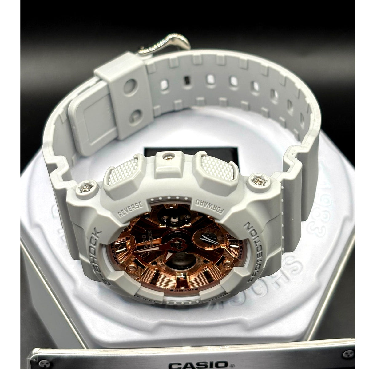 Casio G-Shock GMA-S120MF-8A Matte Gray Metallic Rose Gold Dial Women's Watch