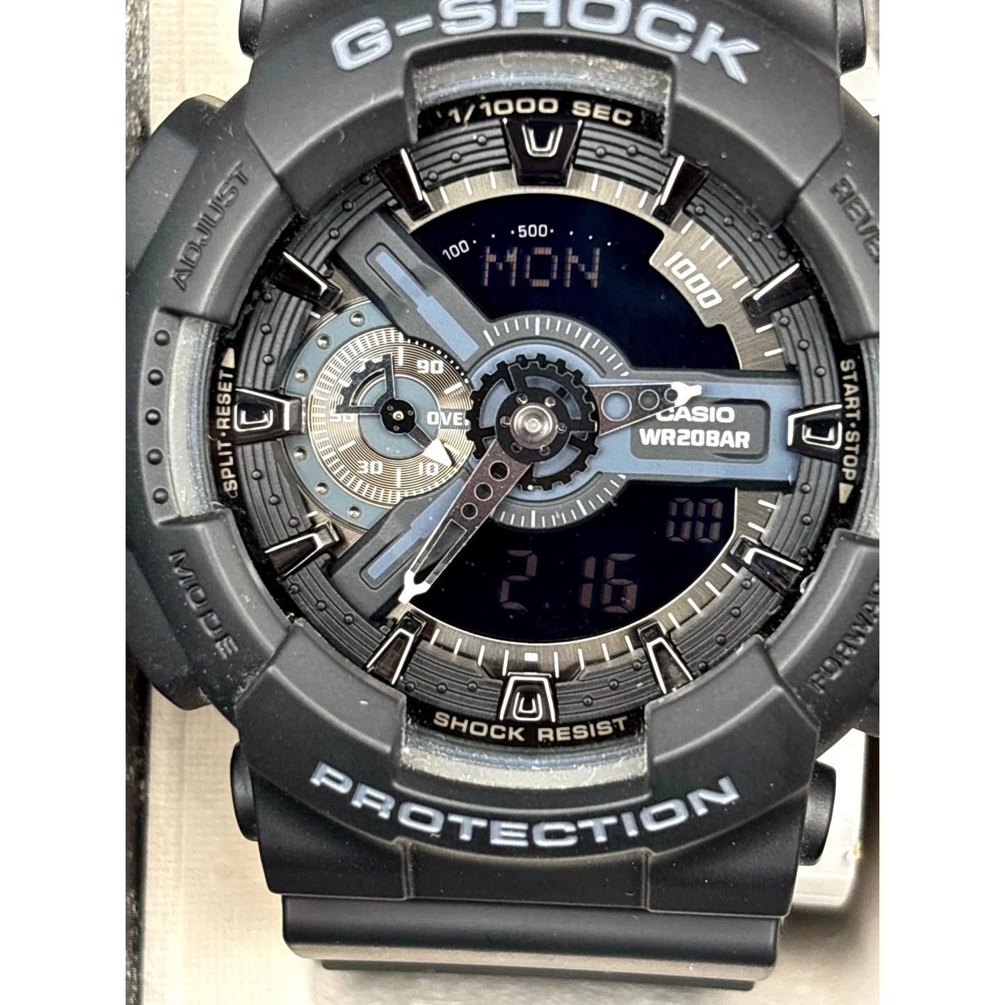Casio G-Shock GA110-1B Men’s Black Analog-Digital 200M Watch NIBWT