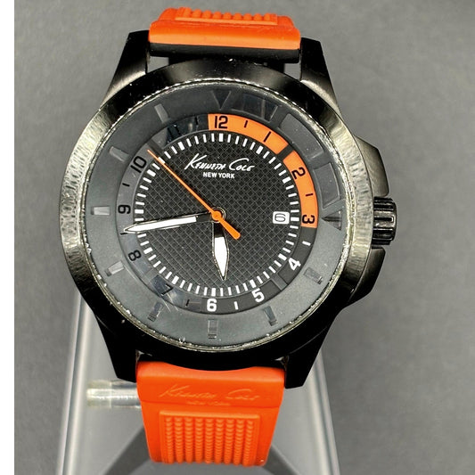 Kenneth Cole New York Transparency Dial Orange Silicone 45mm Men’s Watch