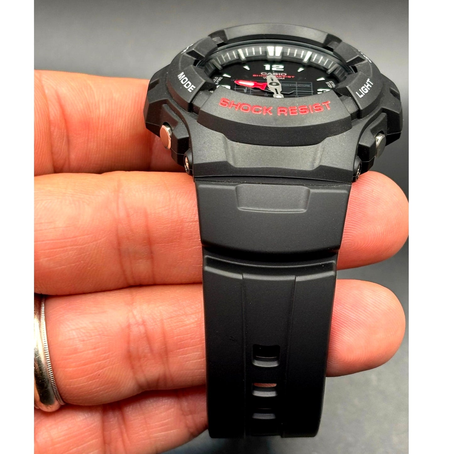 Casio G-Shock G100-1BV Analog Digital Black Red 200M Men's Watch New