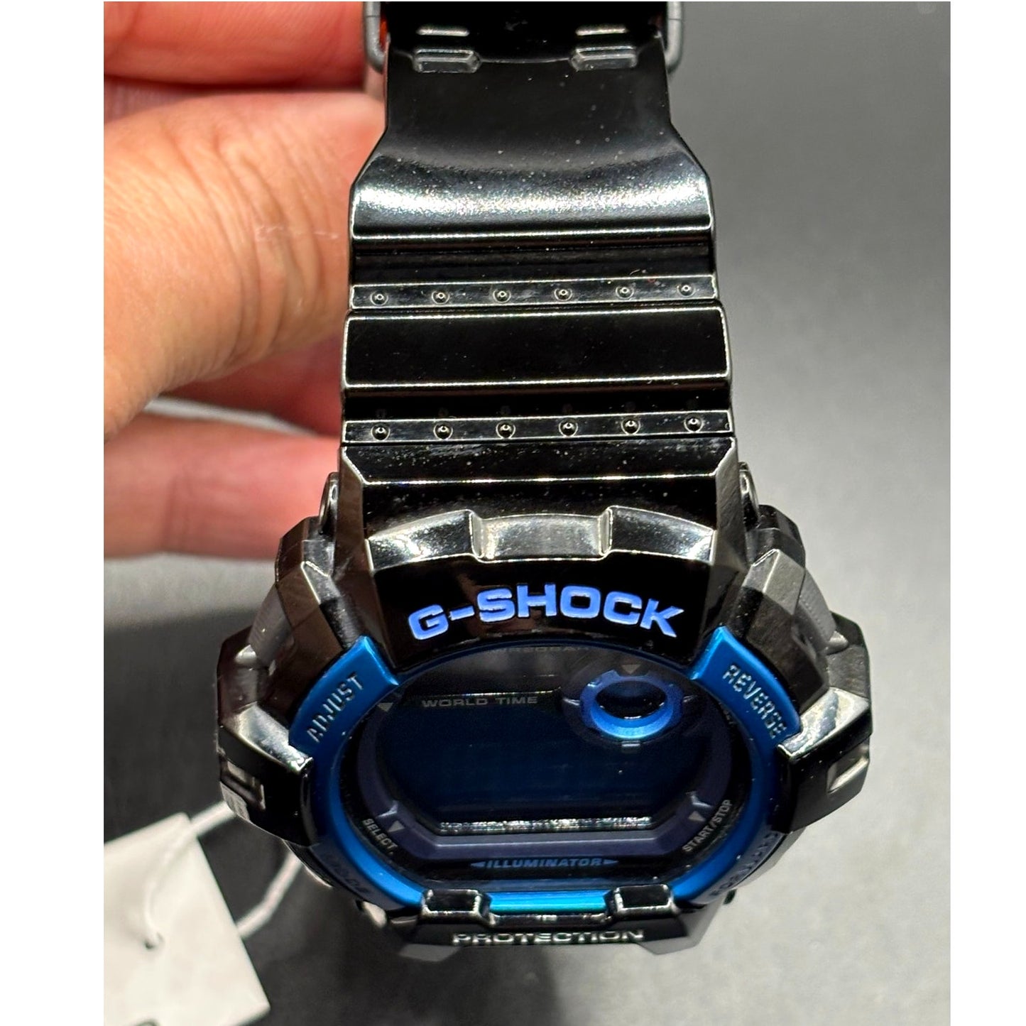 Casio G-Shock G-8900A-1 Glossy Black Blue Dial Digital Men’s Watch 200M NIBWT