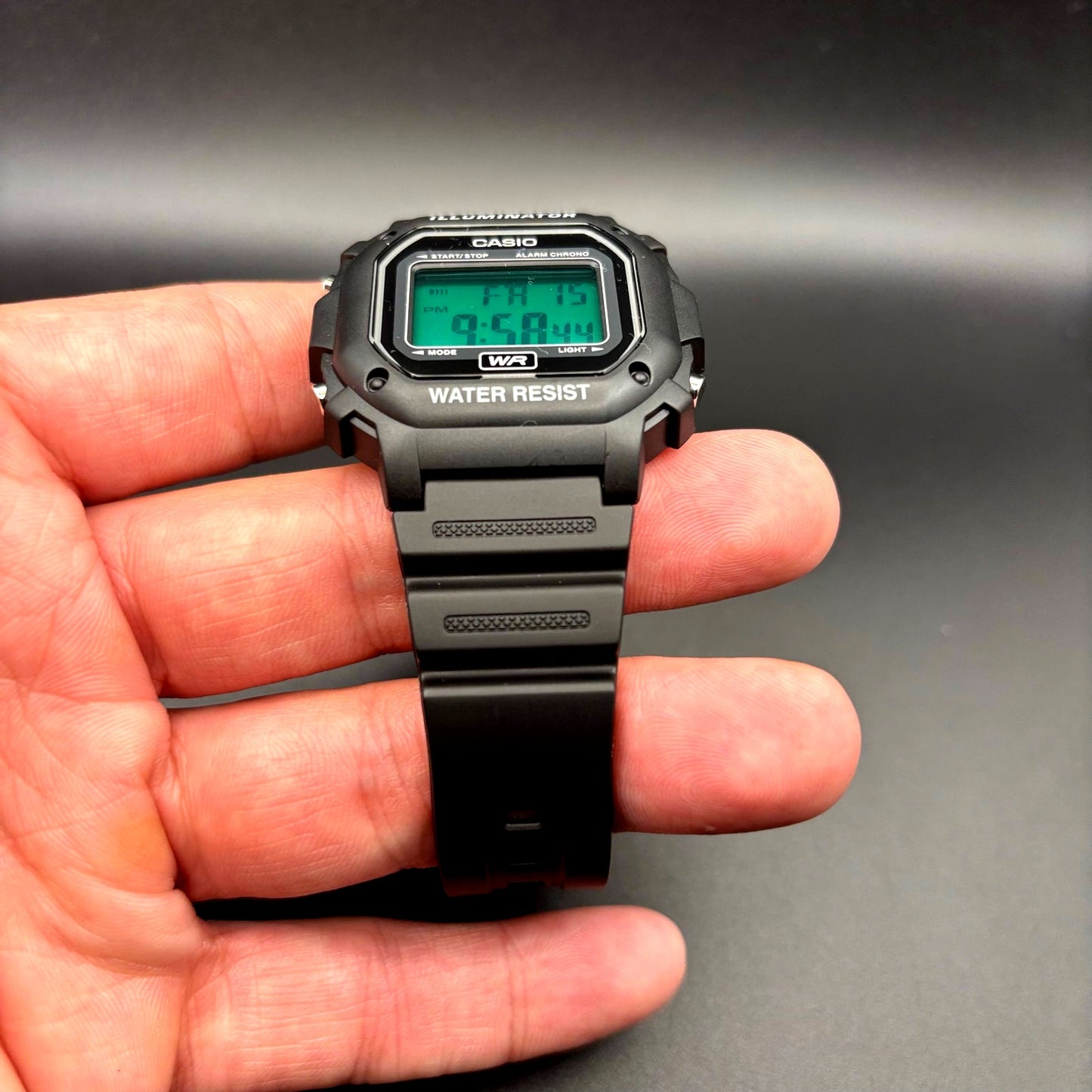 Custom Casio F108WH Teal Glow Edition with Teal Light Filter NIB