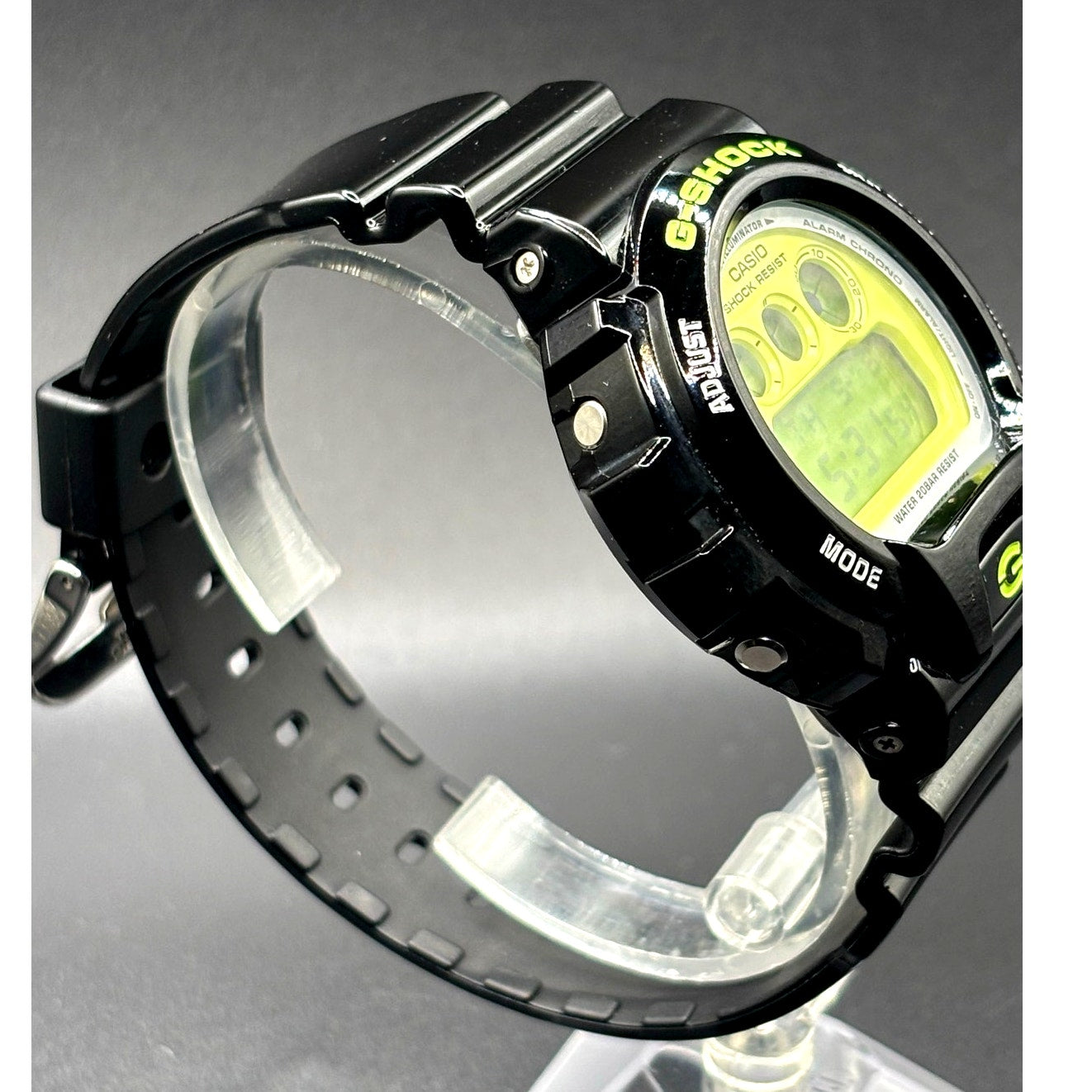 Casio G-Shock DW6900RCS-1 Lime Green Glossy Black Digital Men's Watch NIB