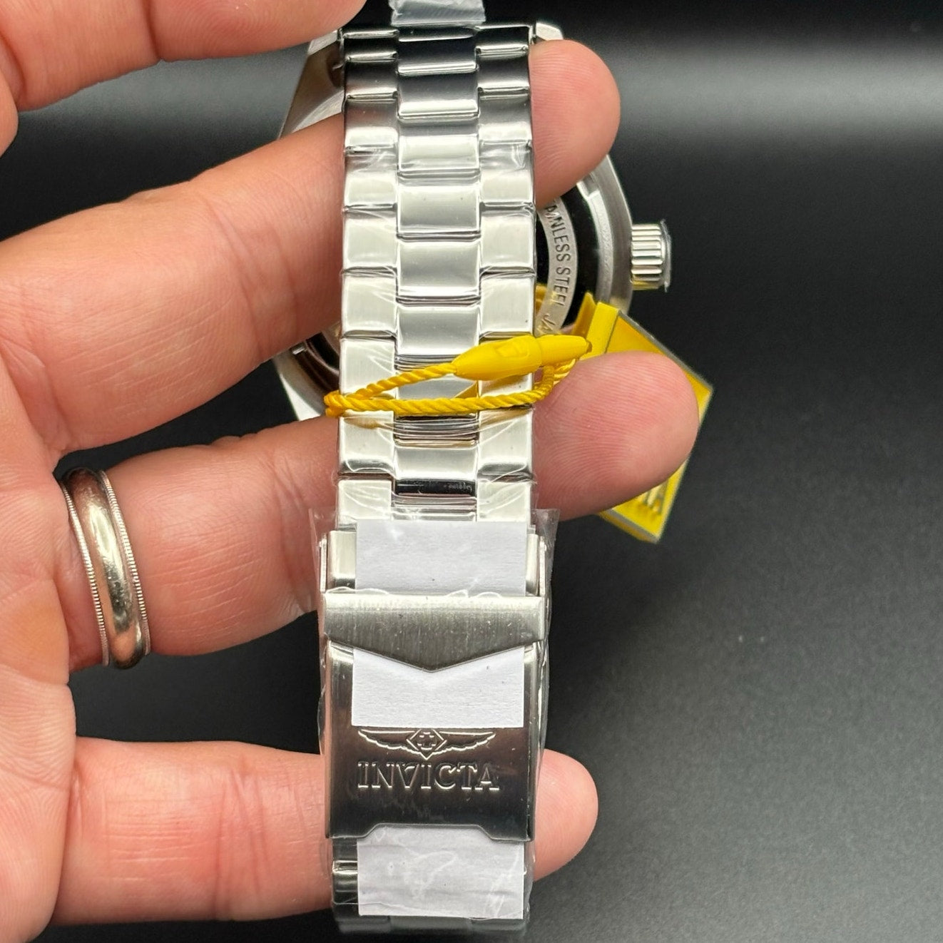 Invicta Aviator 47592 Men’s 45mm Quartz Charcoal Dial SS Bracelet 100M NIBWT