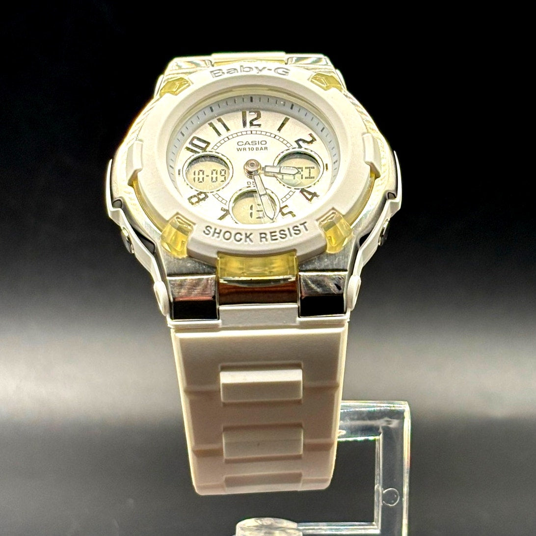 Casio Baby-G BGA110-7B Analog Digital White Women’s Watch Discontinued