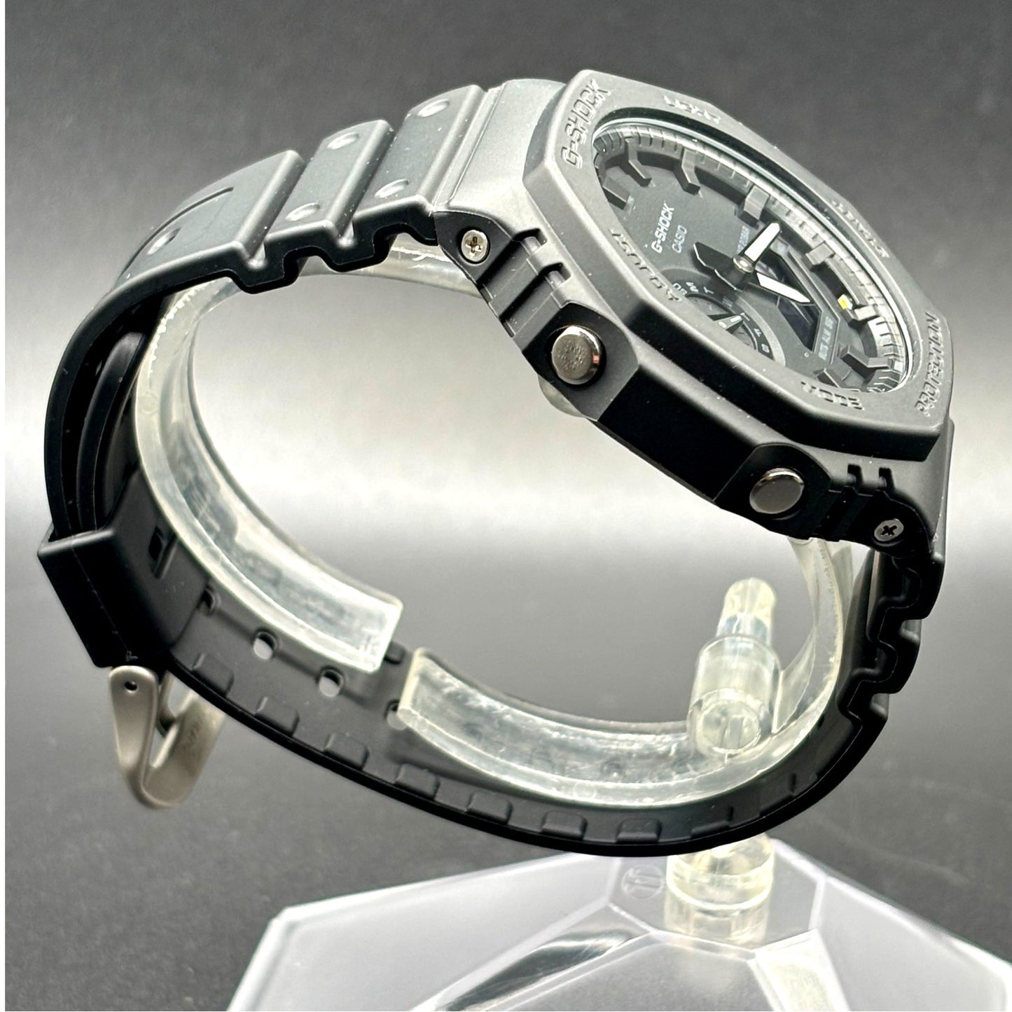 Casio G-Shock GA-2100-1A1 Monochrome Black Carbon Core Guard CasiOak Watch NIB
