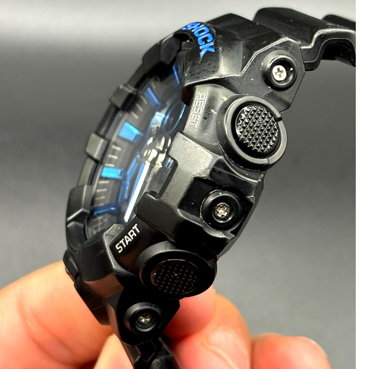 Casio G-Shock GA-710-1A2 Virtual Blue Analog Digital 200M Men’s Watch LED Light