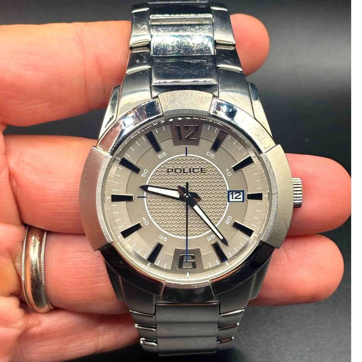 Police Sincere 12547J Silver Men's Watch 44mm