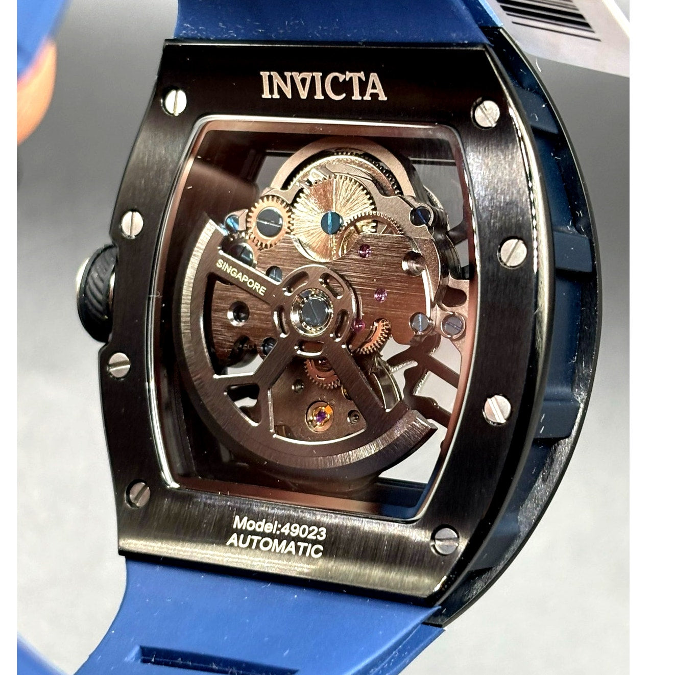 Invicta S1 Rally Crestpath 49023 Automatic Skeleton Dial Mens Watch 41mm Blue