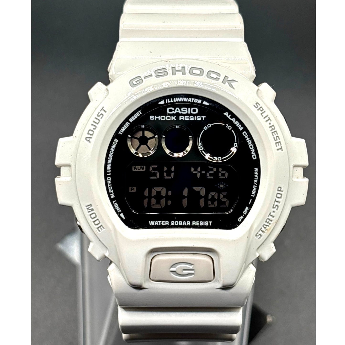 Casio G-Shock DW6900-7 Metallic Mirror White Glossy Digital Men's Watch NIBWT