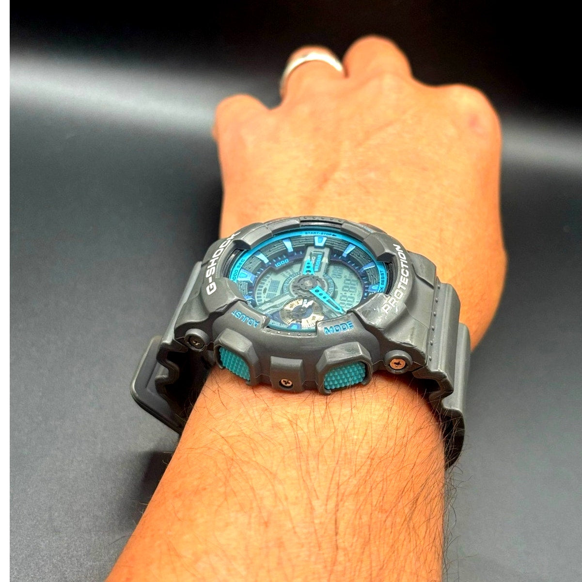 Casio G-Shock GA-110TS-8A2 Gray Teal Analog Digital Men's 51mm Watch