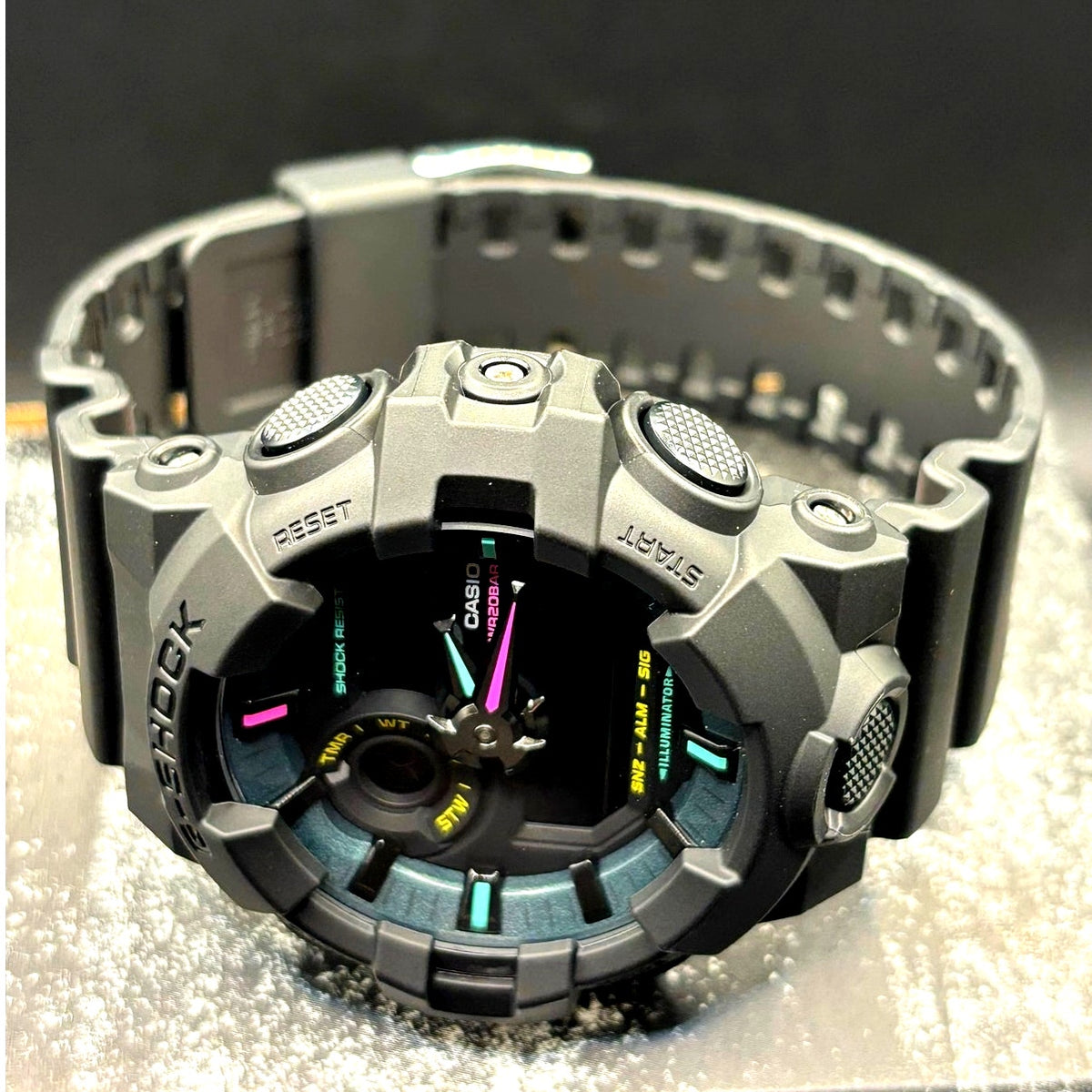 Casio G-Shock GA-700MF-1A Multi Fluorescent Black Analog Digital Men’s Watch NIB