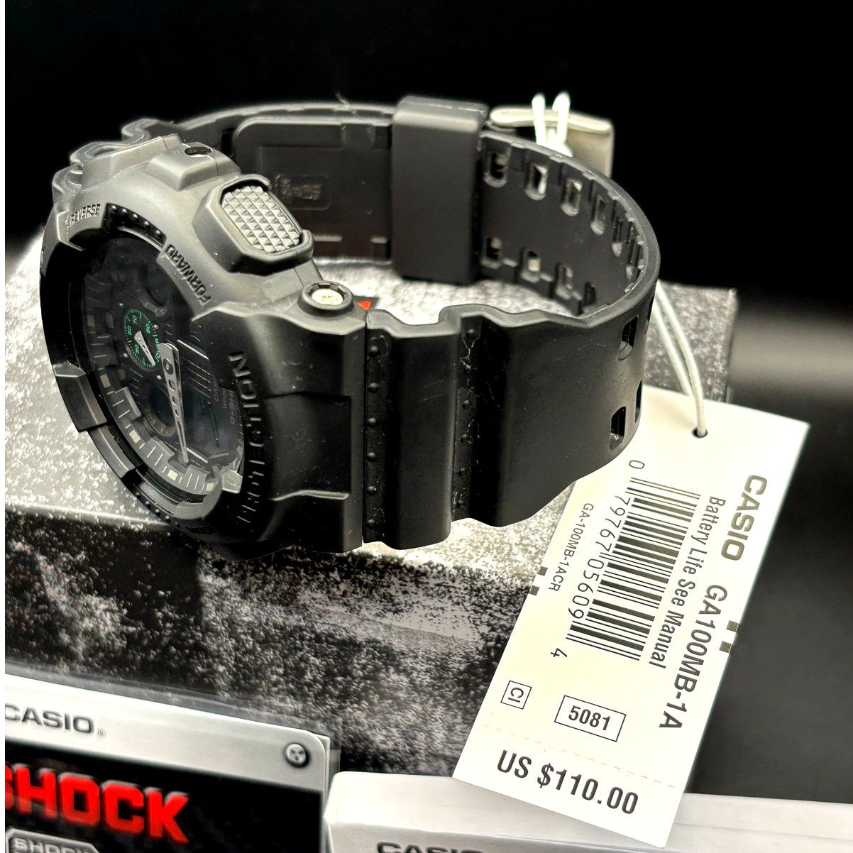 Casio GShock GA100MB-1A Mens Black Analog Digital Shock Magnetic Resistant NIBWT
