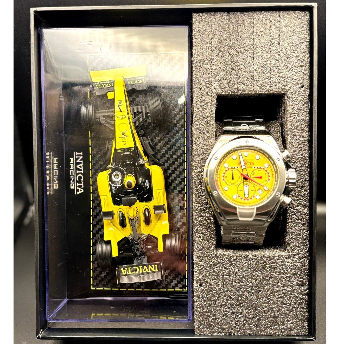 Invicta 47748 Racing RedLine Chrono + F2 Display Car Set Collector’s Edition NIB