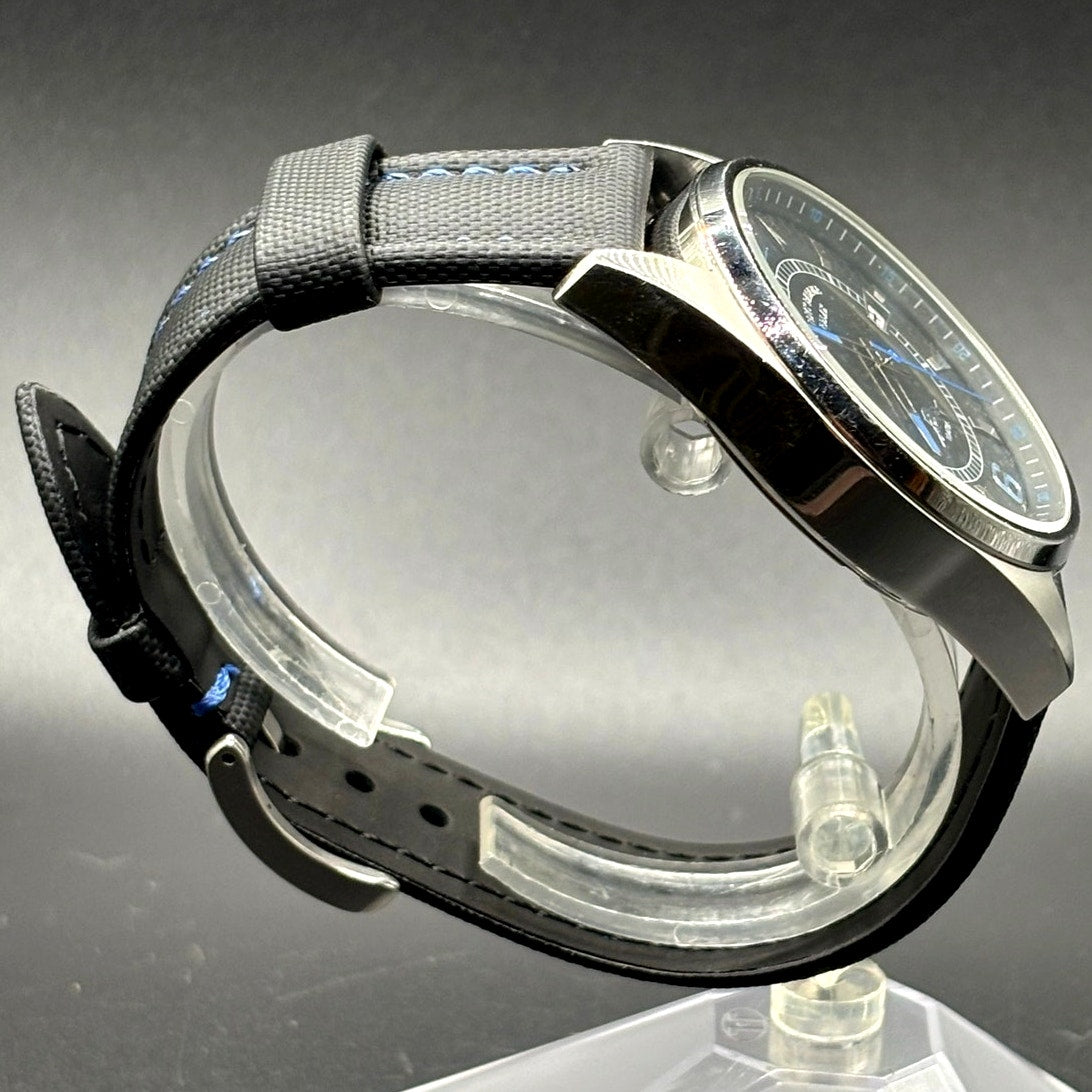 Tommy Bahama Relax RLX1107 Blue Black Dial Carbon Fiber Strap 43mm  Men's Watch