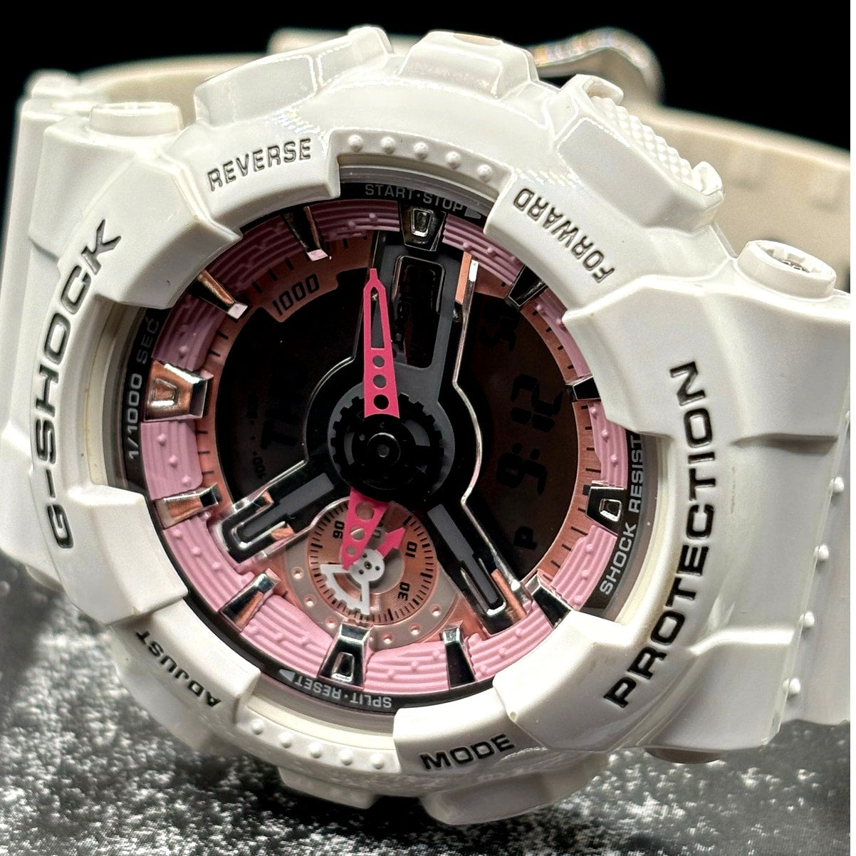 Casio G-Shock GMA-S110MP-4A White Pink Analog Digital Women's Watch