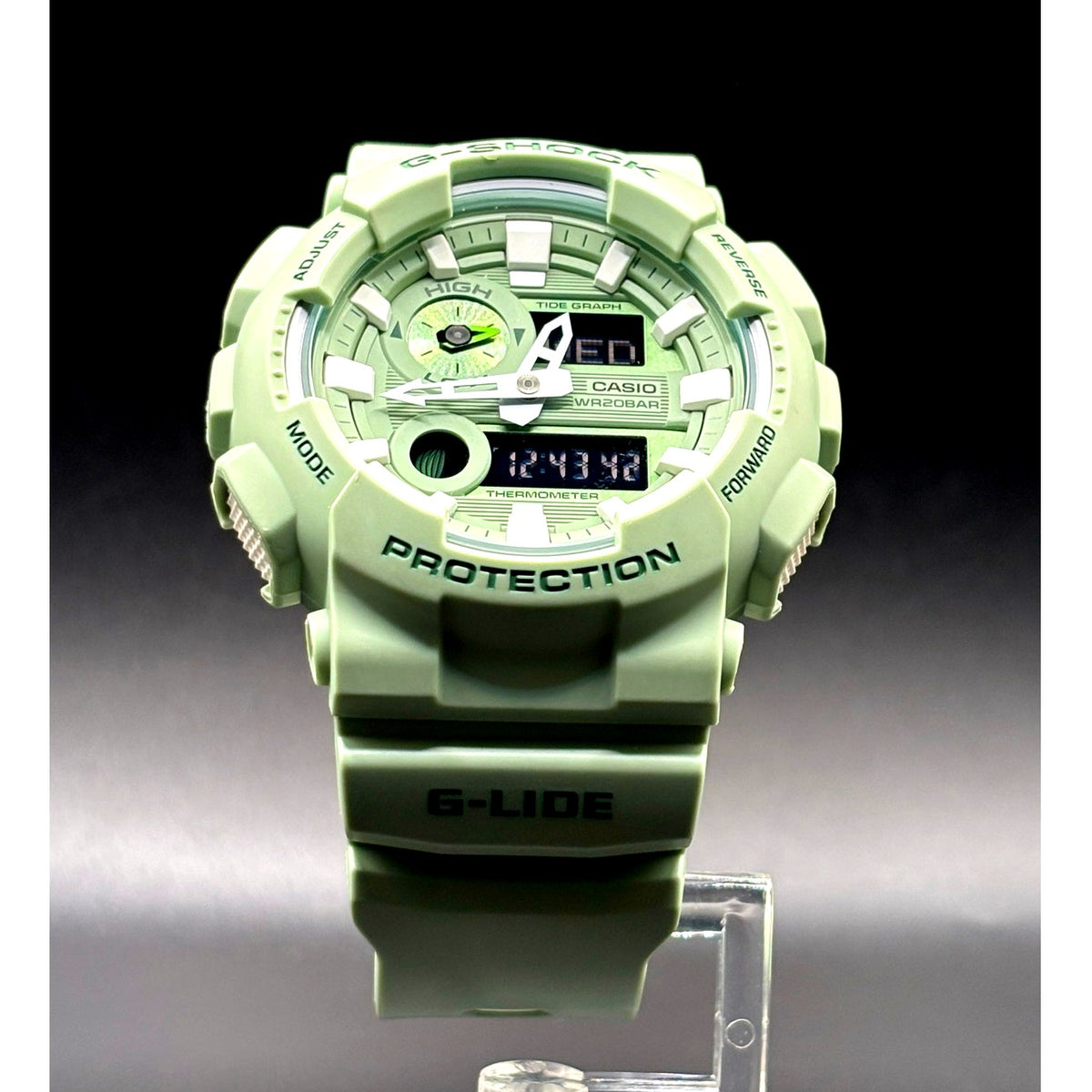 Casio G-Shock G-LIDE GAX-100CSB-3A Pastel Green Moon Tide Thermometer Watch
