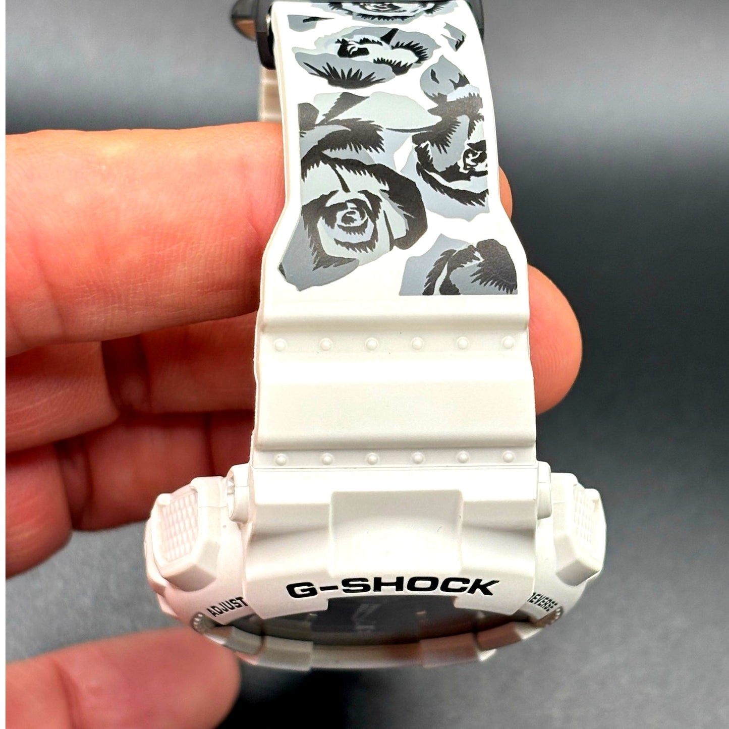 Casio G-Shock GMA-S110F-7A Tribal Rose White Analog Digital Women's Watch NIB