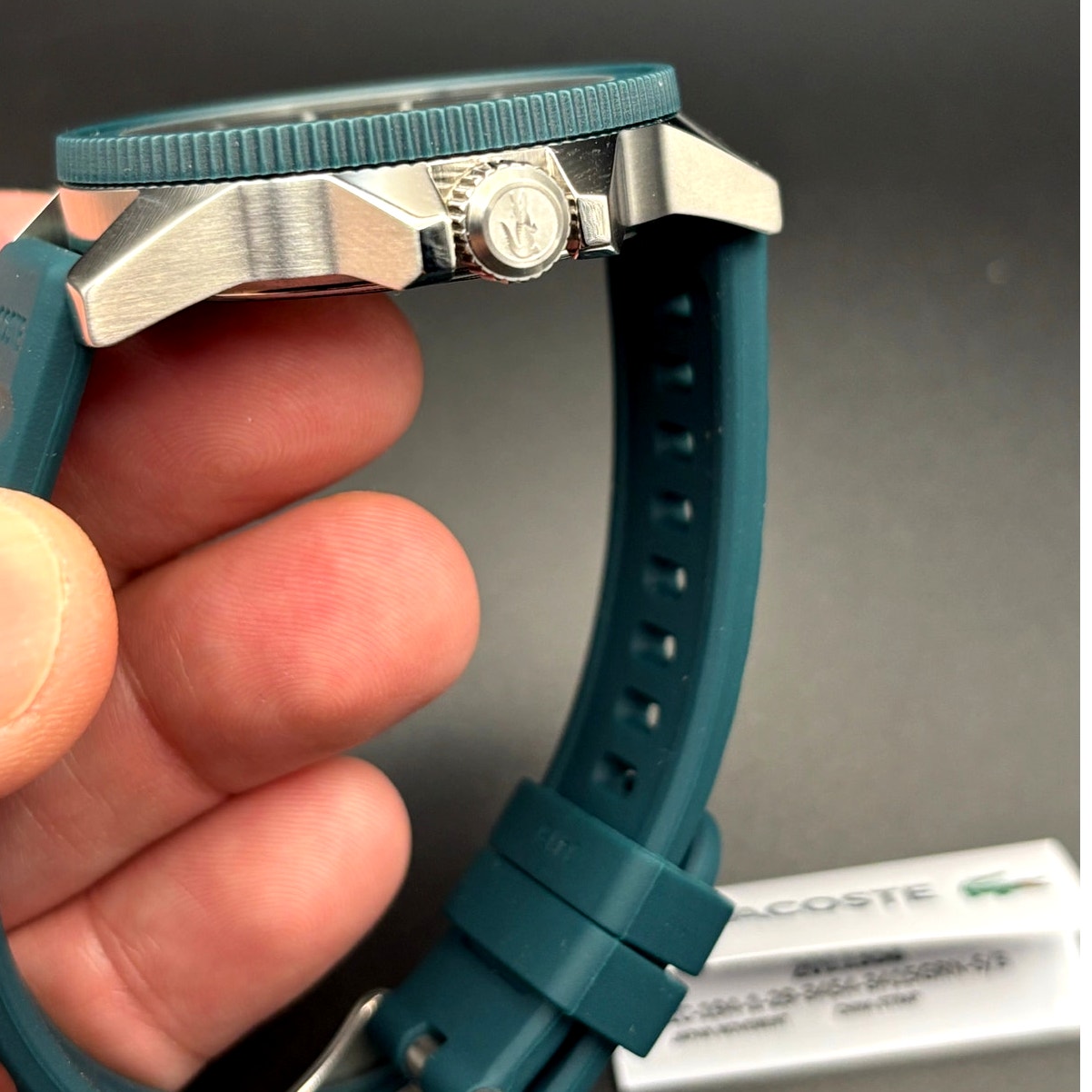 Lacoste Highkey 2011358 Men’s Green Silicone Strap Quartz Watch NIBWT