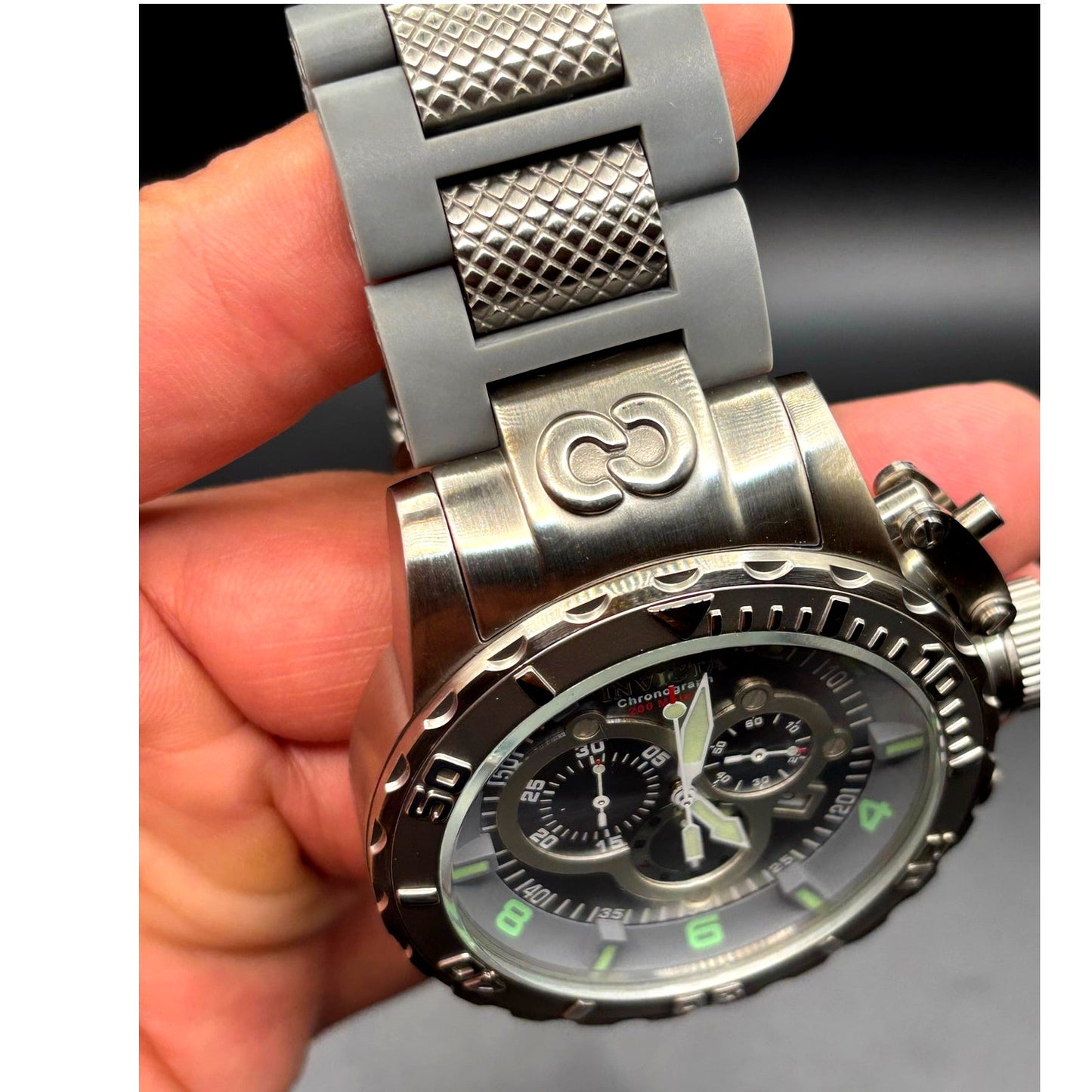 Invicta Corduba 6675 Chronograph 52mm Steel Polyurethane Grey Dial Men's Watch