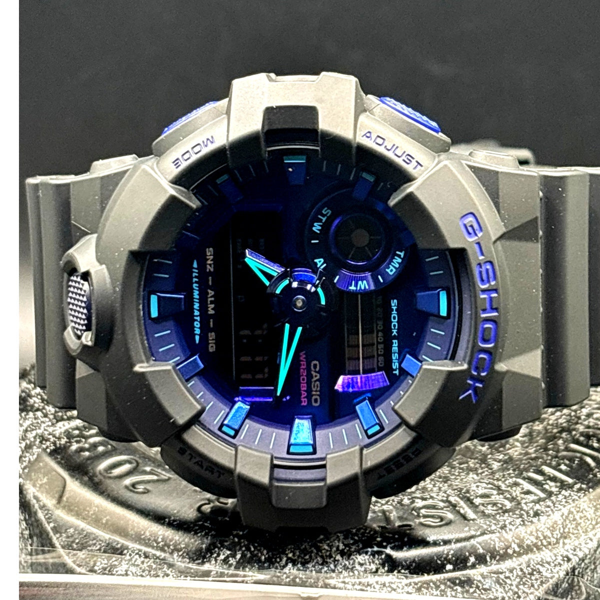 Casio G-Shock GA700VB-1A Virtual Blue Analog Digital Men’s Watch