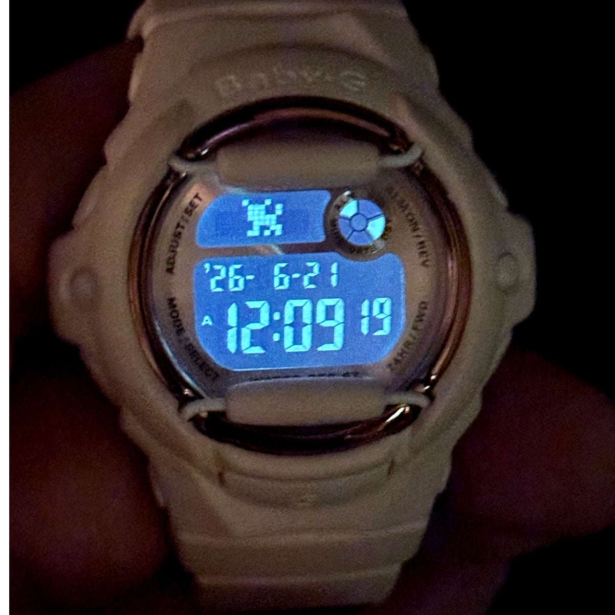 Casio Baby-G BG169G-4 Pink Champagne Gold Digital Women's Watch NIB Discontinued