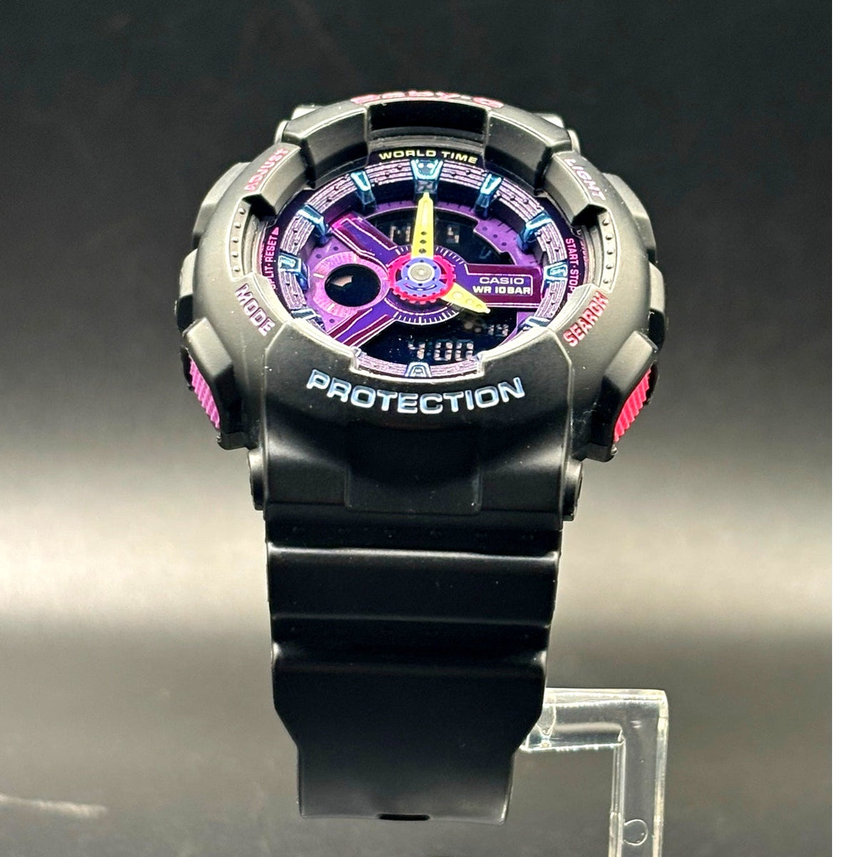 Casio Baby-G BA-110TM-1A Decora Style Analog Digital Black Purple Women’s Watch
