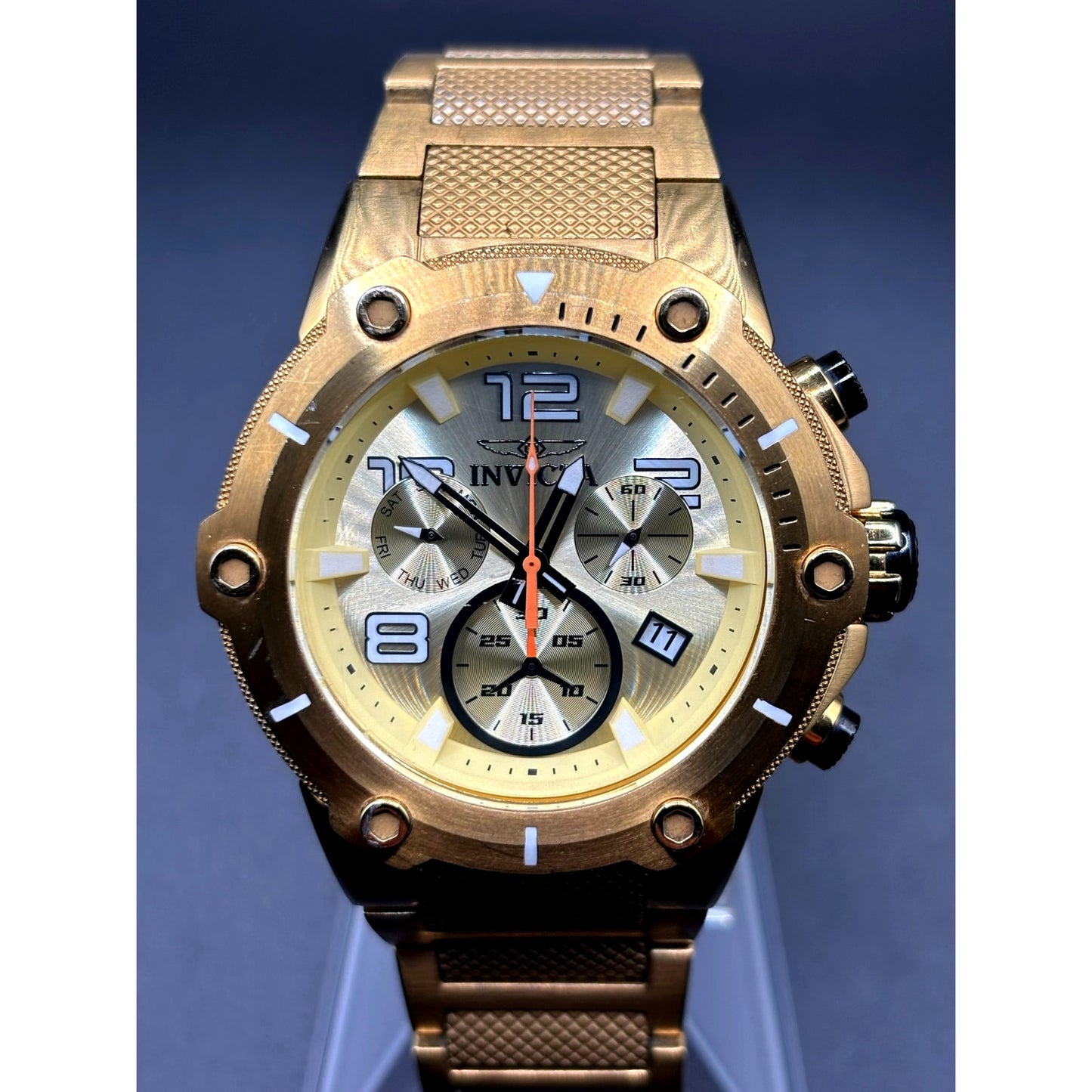 Invicta Speedway 19529 Men's Ion Gold Plated Chronograph Swiss Quartz 51mm Watch