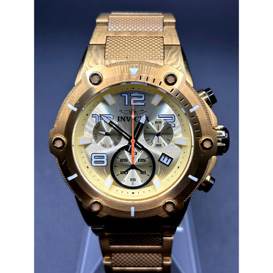 Invicta Speedway 19529 Men's Ion Gold Plated Chronograph Swiss Quartz 51mm Watch