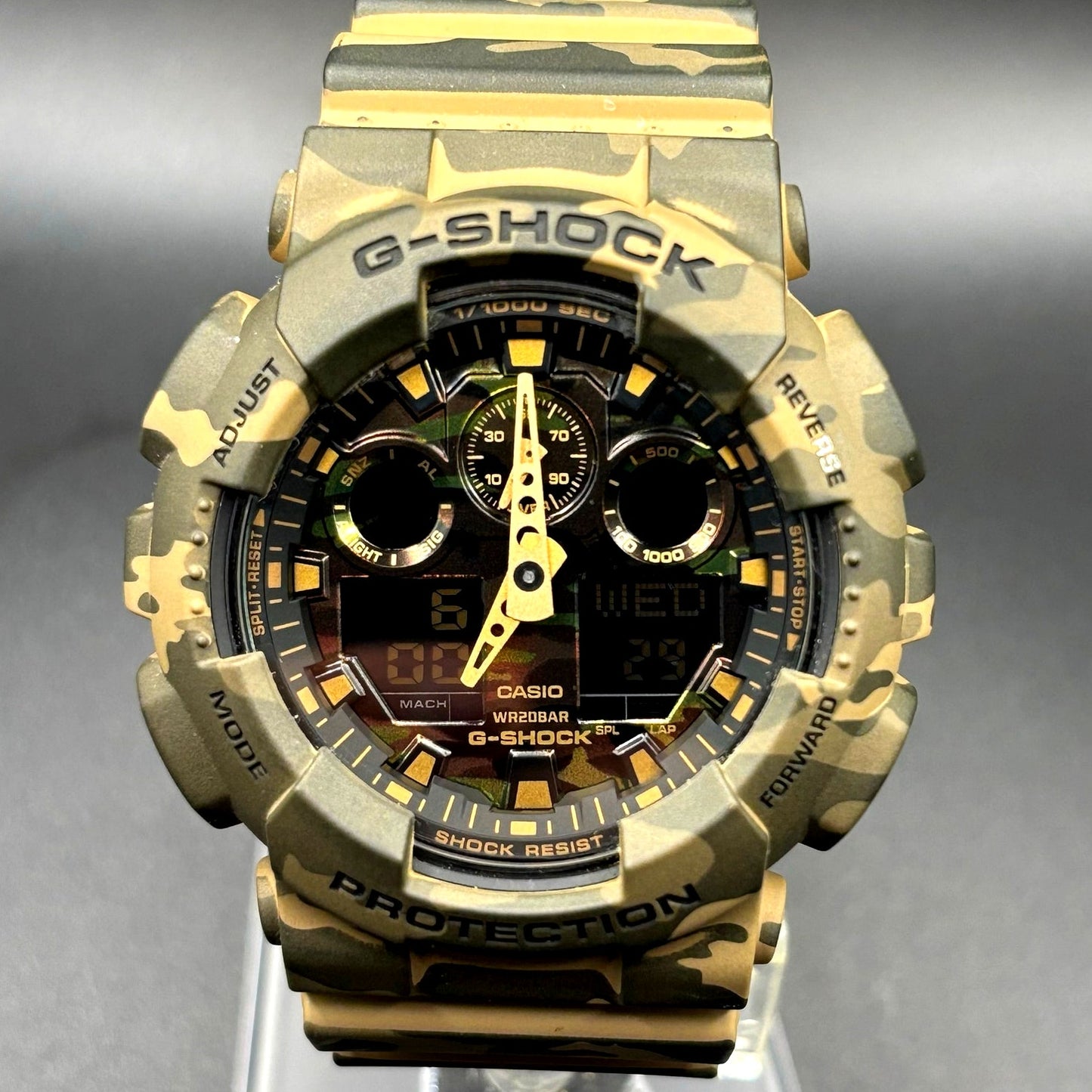 Casio G-Shock GA100CM-5A Camouflage Military Analog Digital Watch NIB