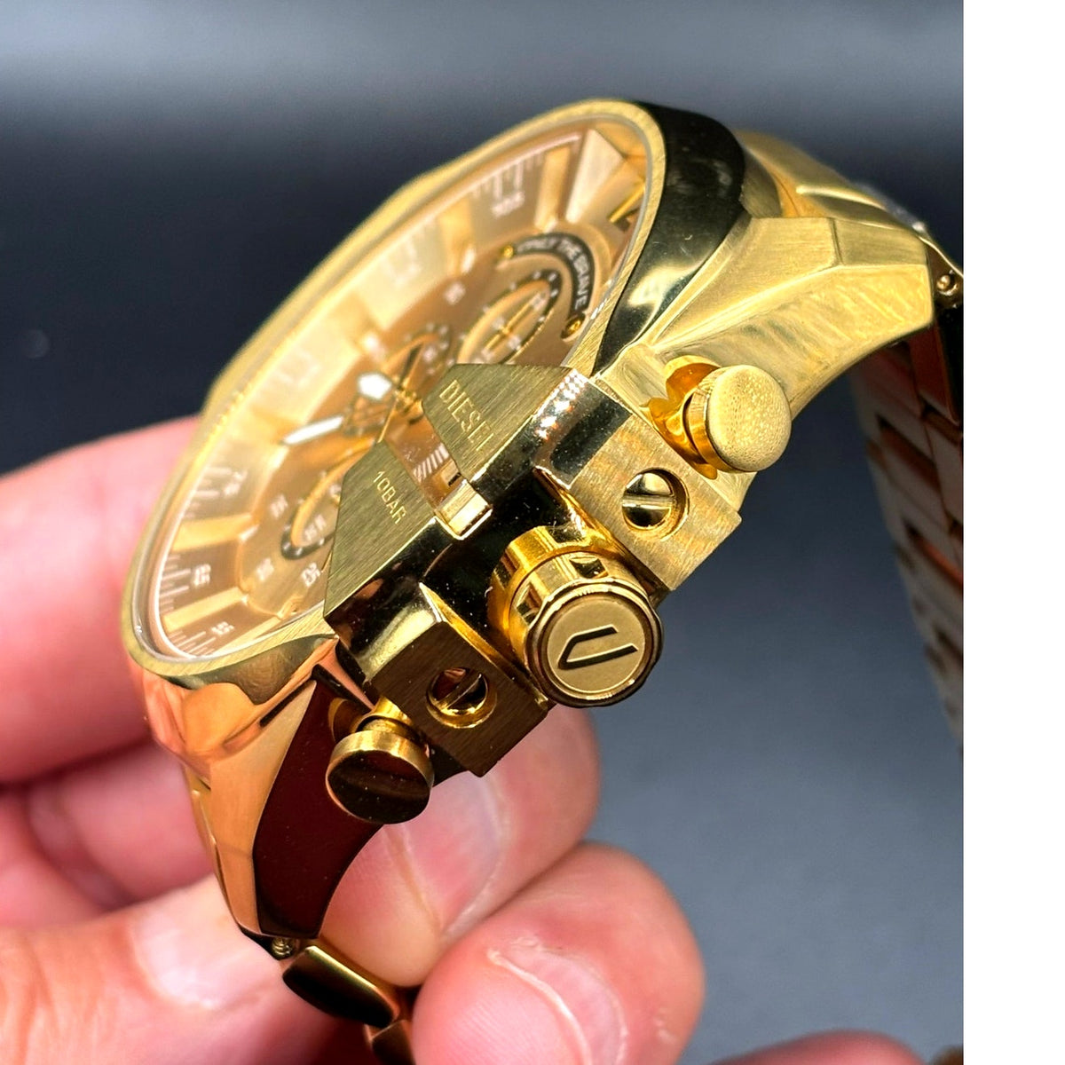 Diesel Mega Chief DZ4360 Gold Tone 51mm Chronograph Men’s Watch