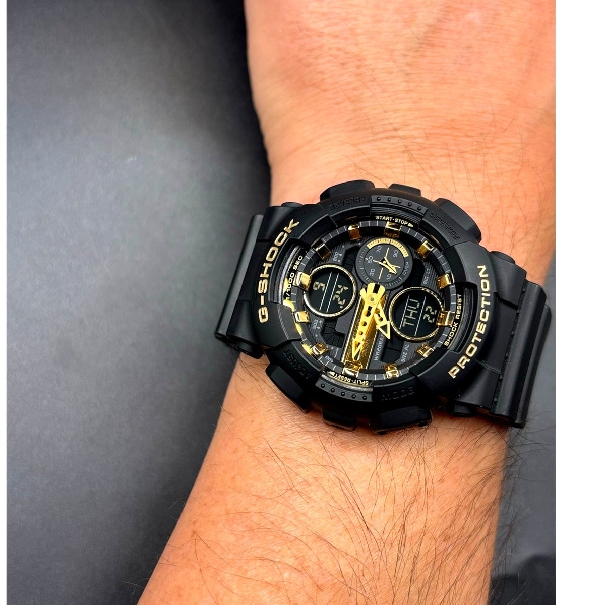 Casio G-Shock GMA-S140M-1A Black Gold Analog Digital 200M Women's Watch NIB