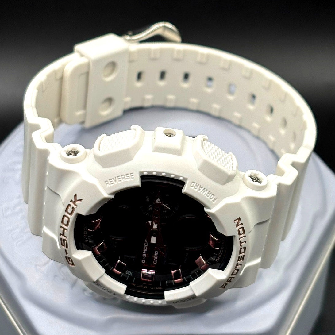 Casio G-Shock GMA-S140M-7A White Rose Gold Analog Digital Women's Watch NIB
