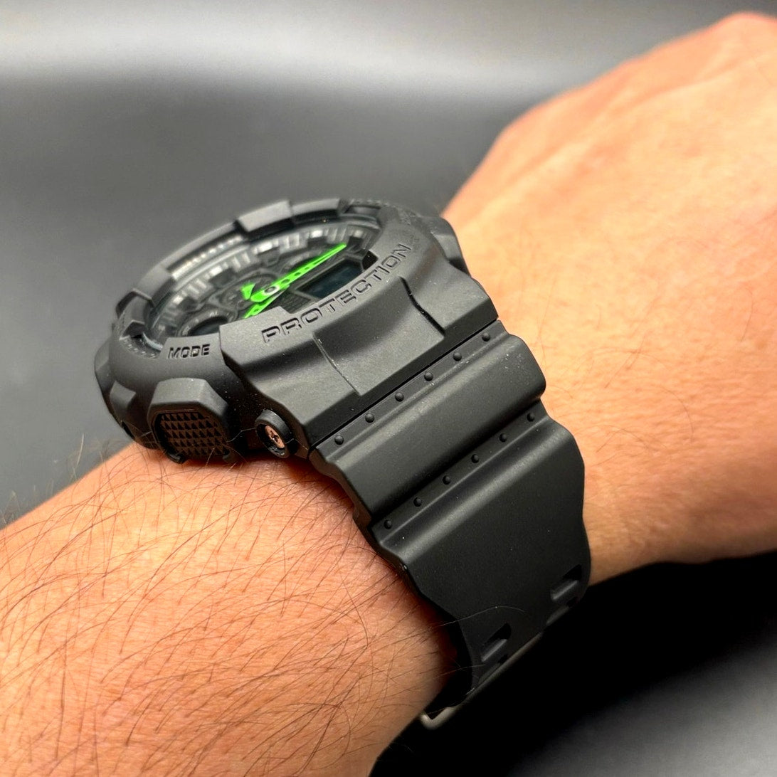 Casio G-Shock GA-100C-1A3 Black Green Analog Digital 200M 51mm Men's Watch NIB