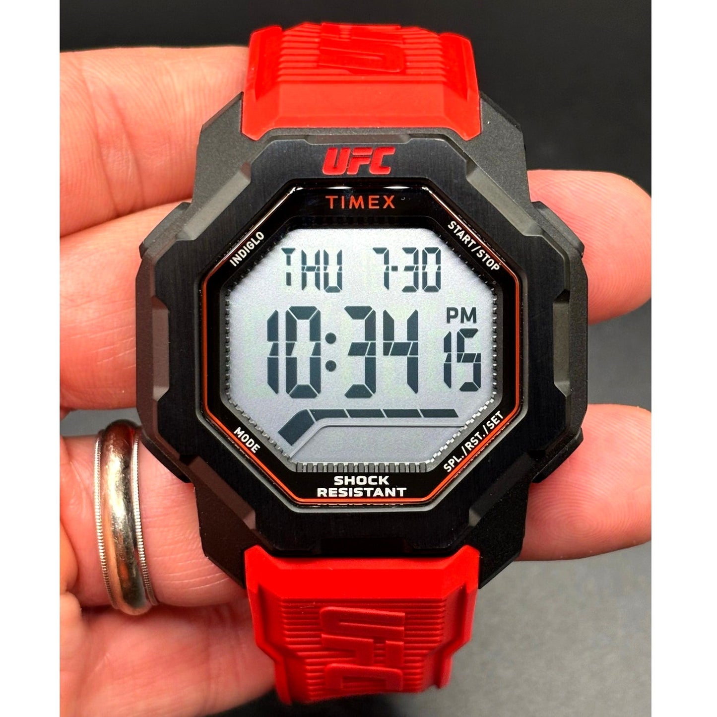 Timex UFC Knockout TW2V88200JR Red Digital 48mm Watch NIB