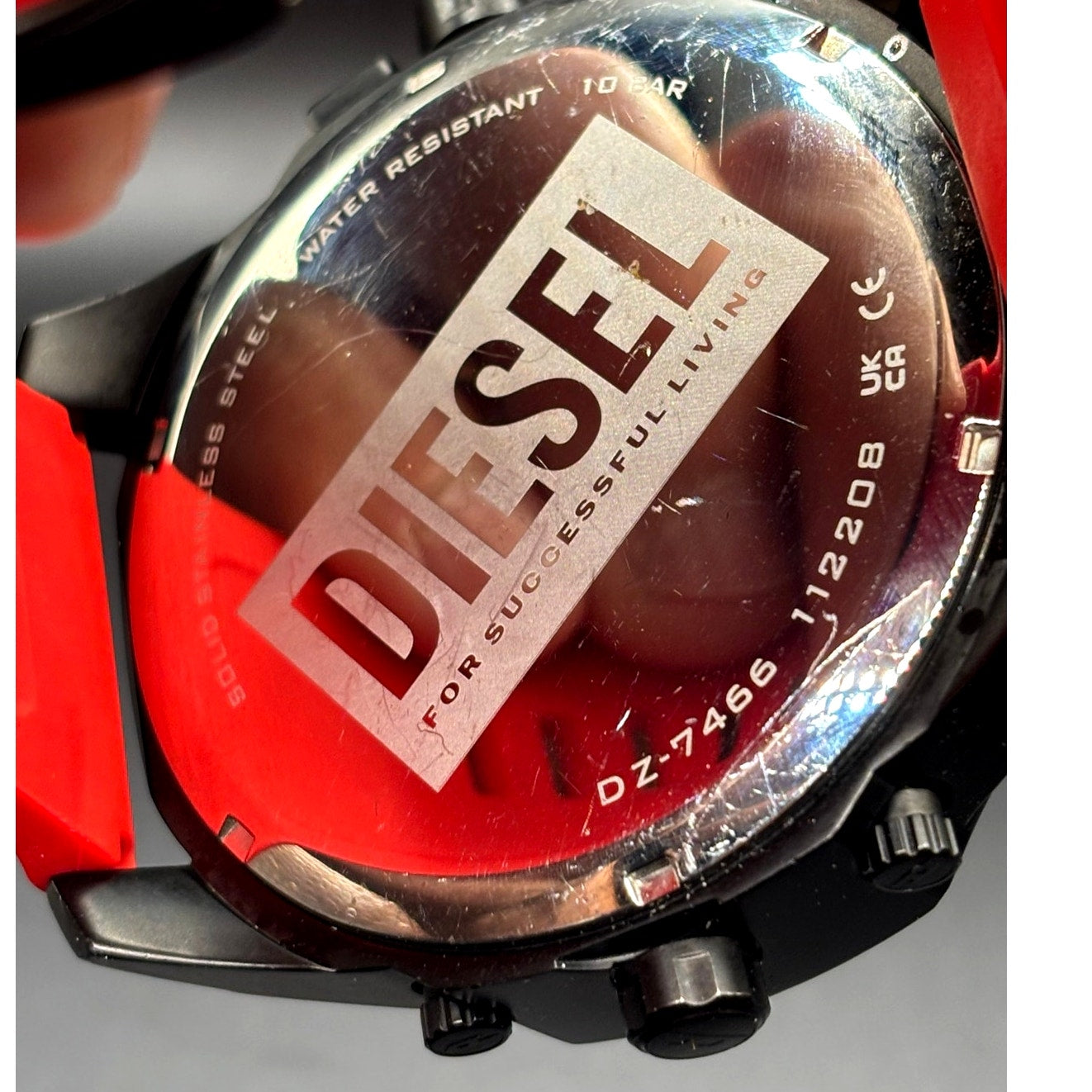 Diesel Uber Chief DZ7466 Four Time Zone Black Red 54mm Men’s Watch