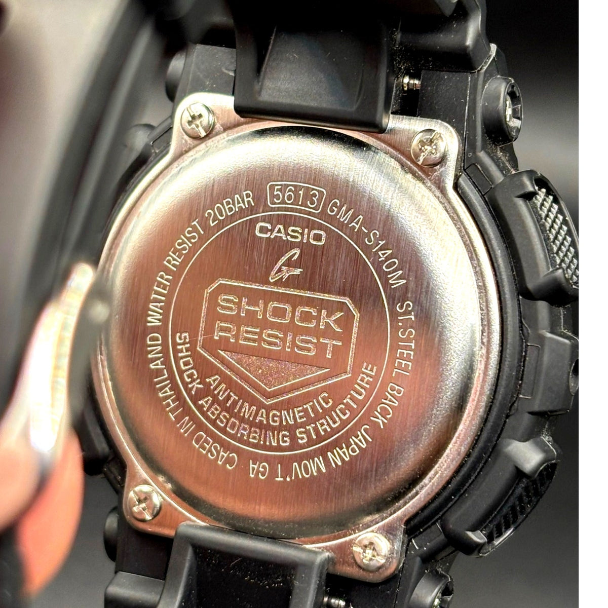 Casio G-Shock GMA-S140M-1A Black Gold Analog Digital 200M Women's Watch NIB