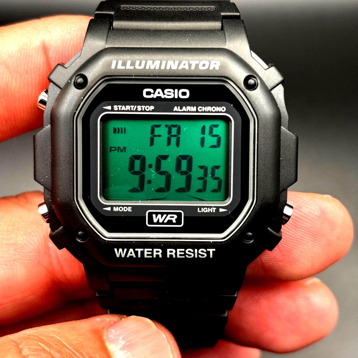Custom Casio F108WH Teal Glow Edition with Teal Light Filter NIB