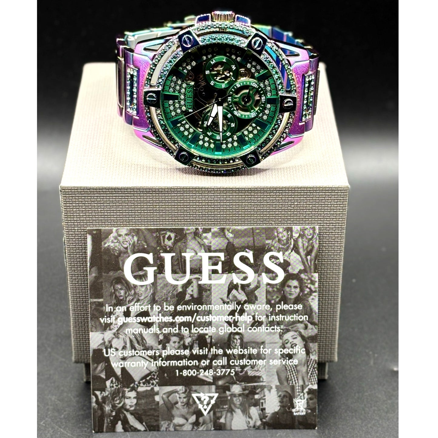 GUESS GW0497G3 Men's Iridescent Multifunction 48mm Watch