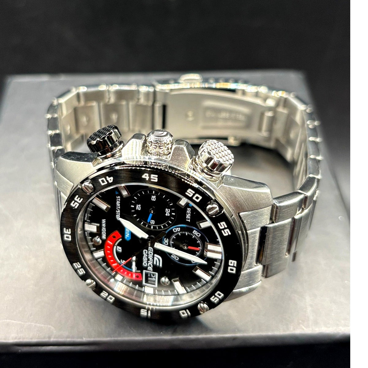 Casio Edifice EFR-558DB-1AV Chronograph Black Dial Stainless Steel Watch