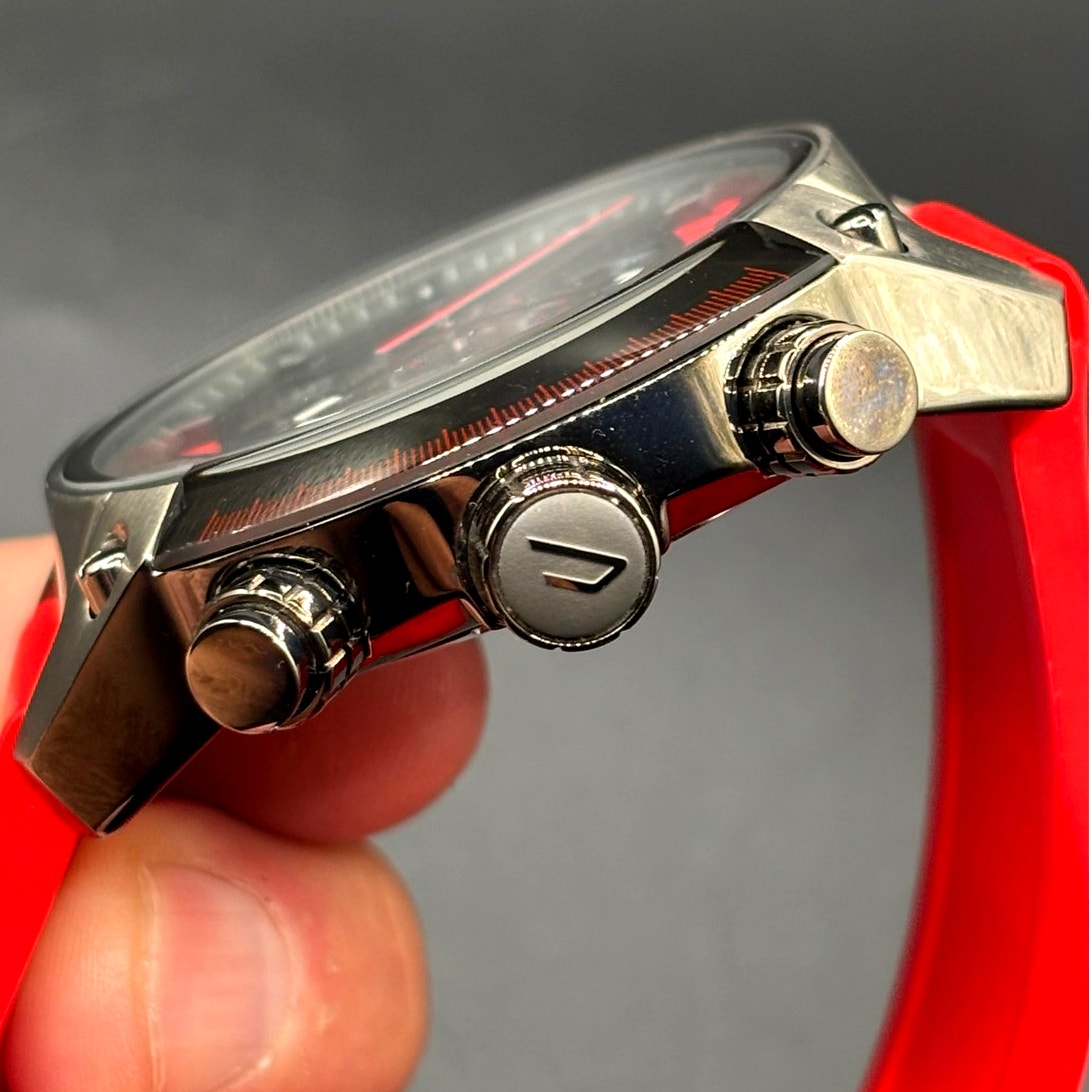 Diesel Overflow DZ4481 Chronograph Red Silicone 55mm Men’s Watch