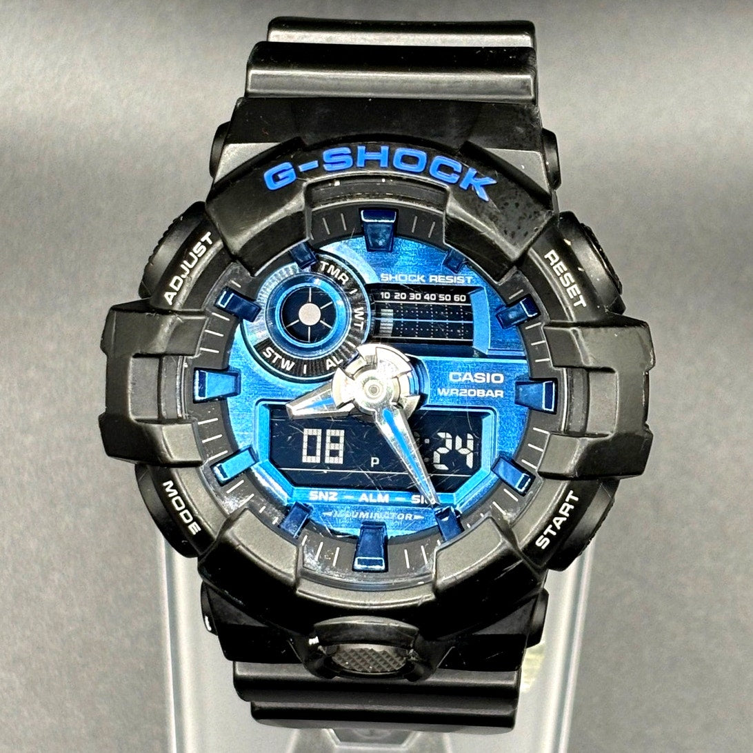 Casio G-Shock GA-710-1A2 Virtual Blue Analog Digital 200M Men’s Watch LED Light