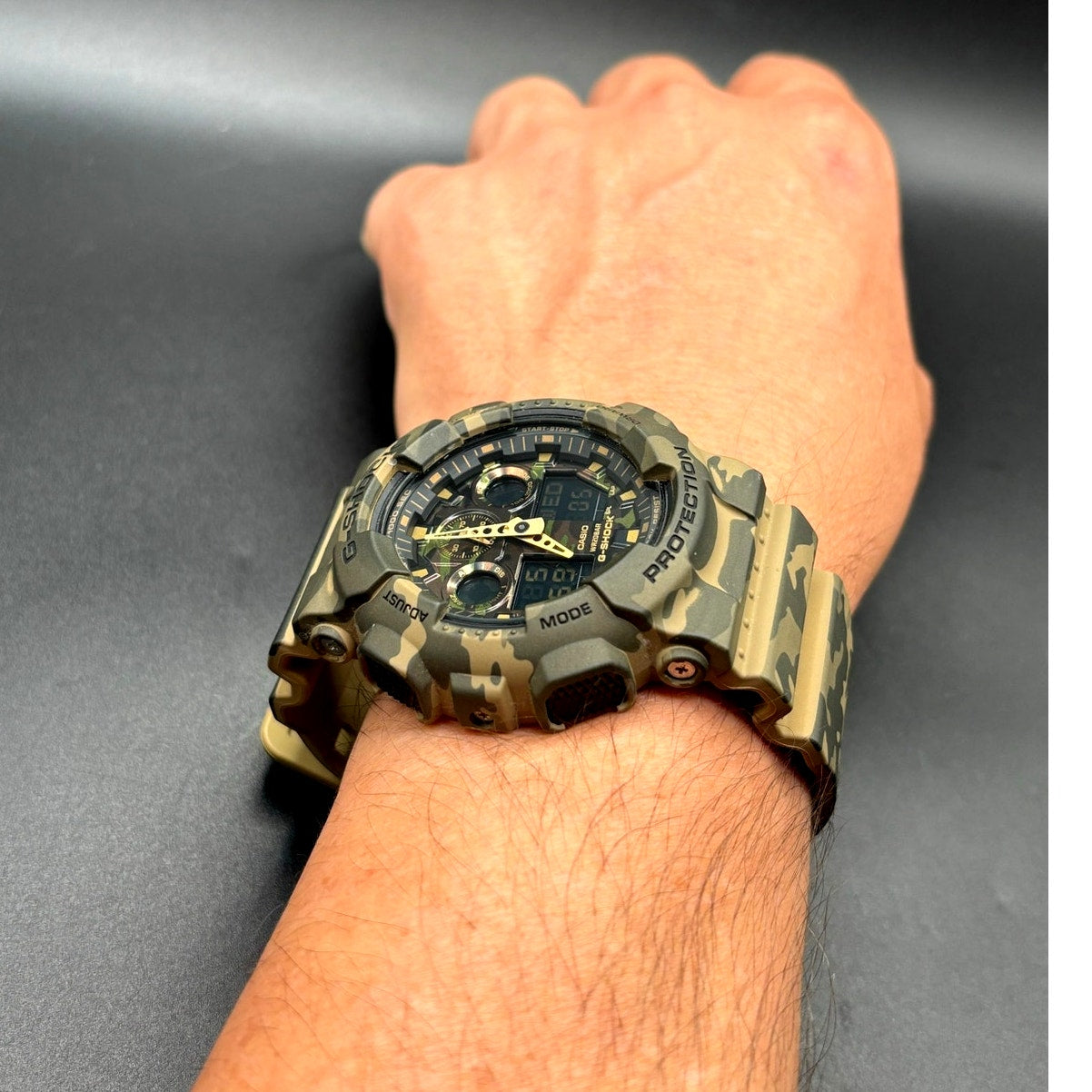 Casio G-Shock GA100CM-5A Camouflage Military Analog Digital Watch NIB